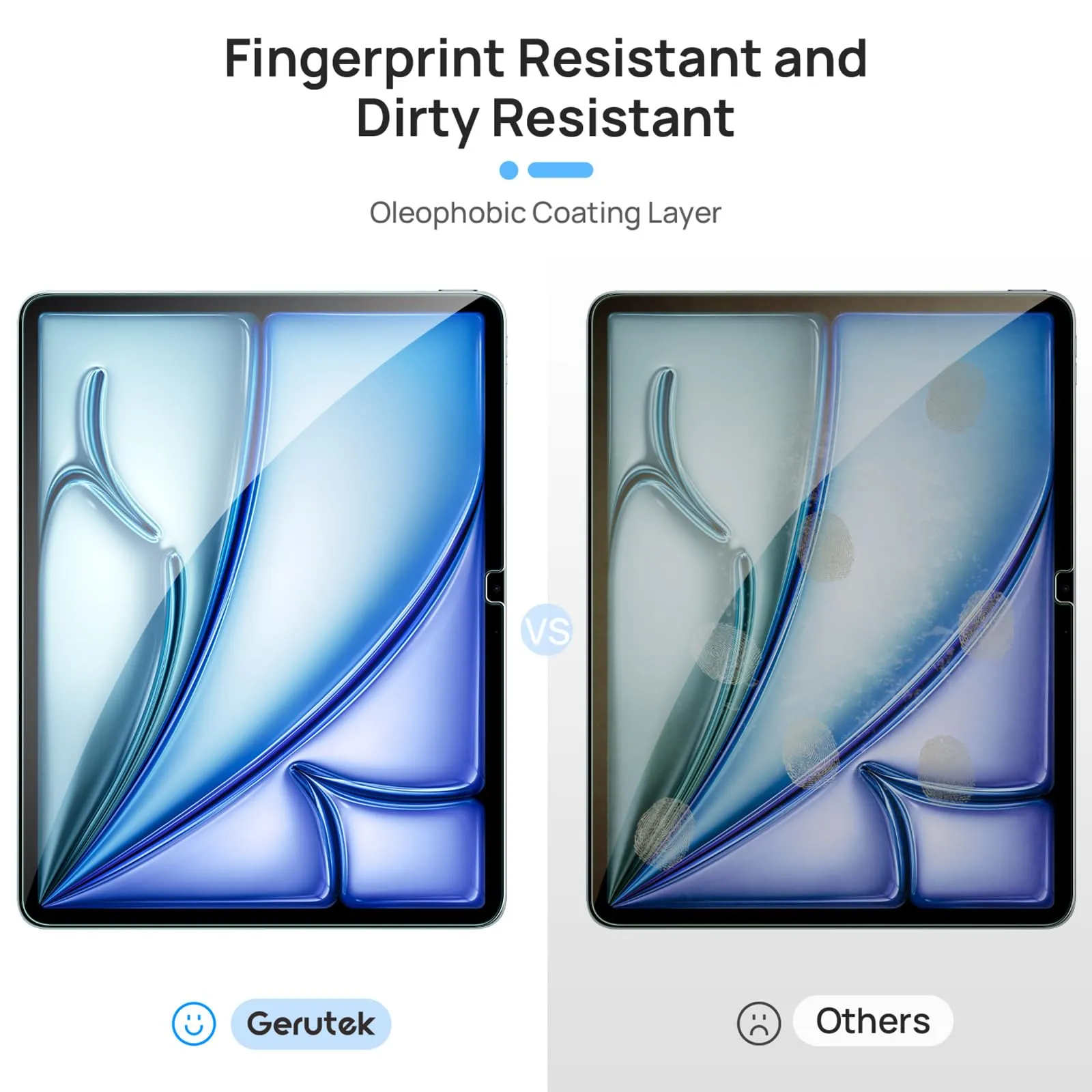 Gerutek Pellicola Protettiva in Vetro Temperato per iPad Air 11'' M4/M3/M2 (2 Pezzi) - immagine 6