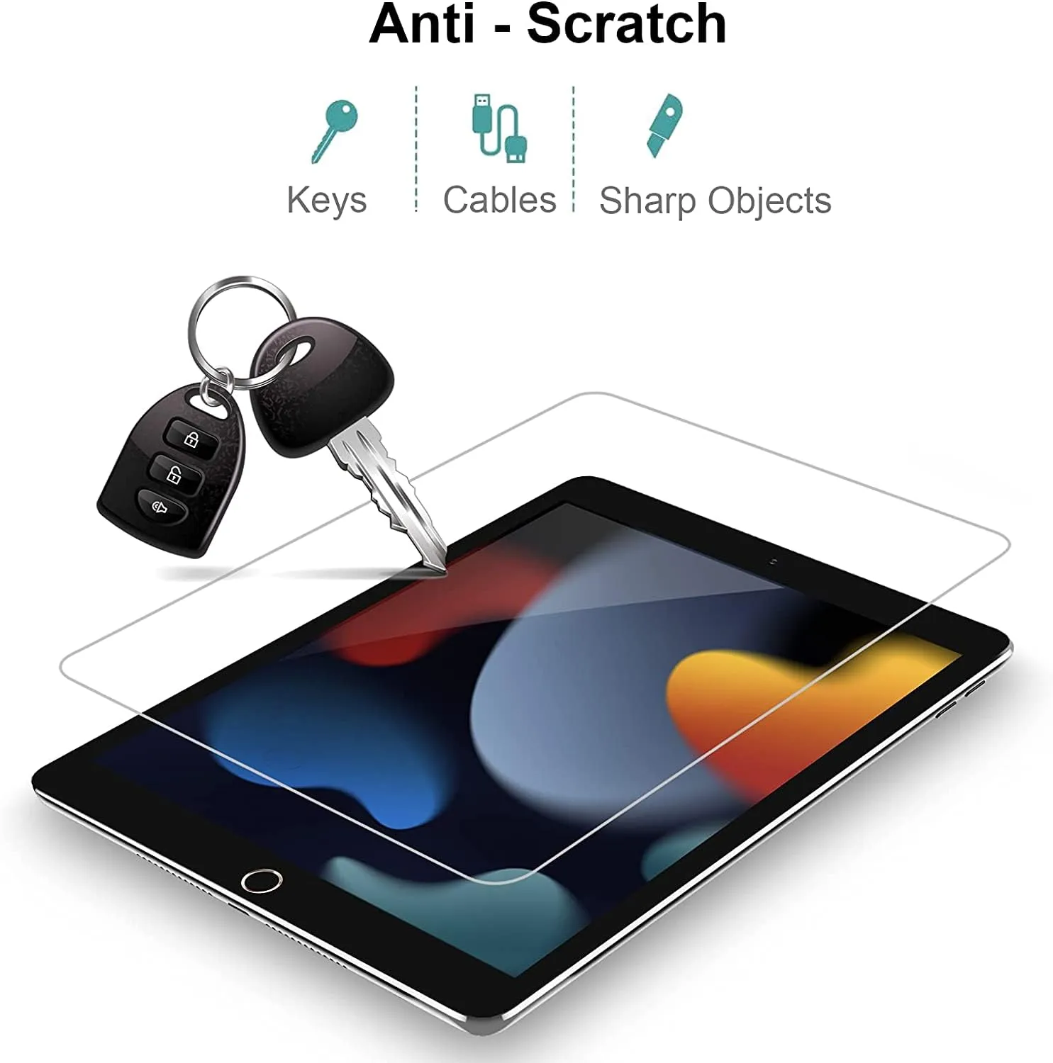 Gerutek Pellicola Protettiva in Vetro Temperato per iPad 10.2 7a/8a/9a Generazione (2019/2020/2021), 2 Pezzi - immagine 5