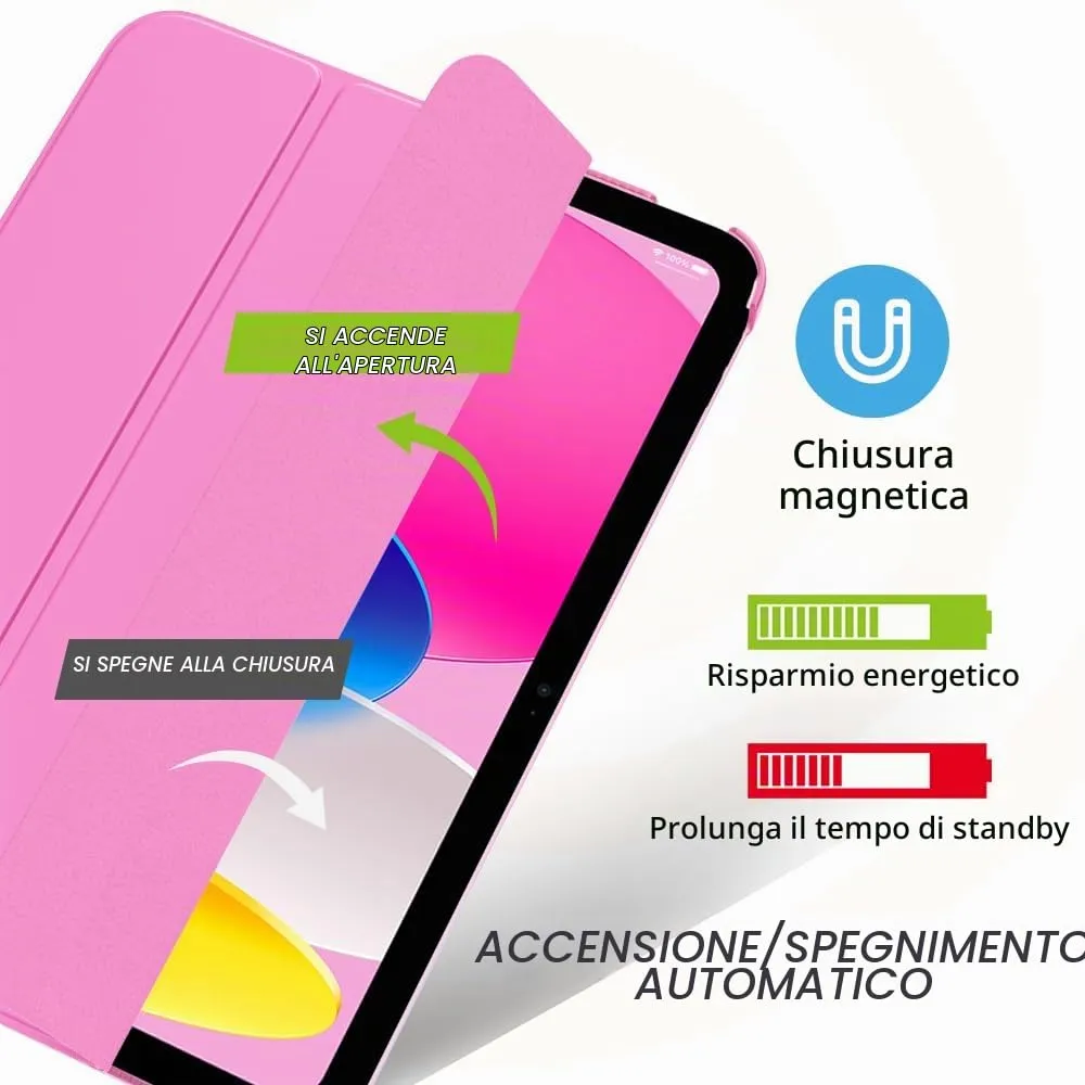 MoKo Custodia per iPad 11a Gen 2025 / iPad 10a Gen 2022, Colore Peonia - immagine 4