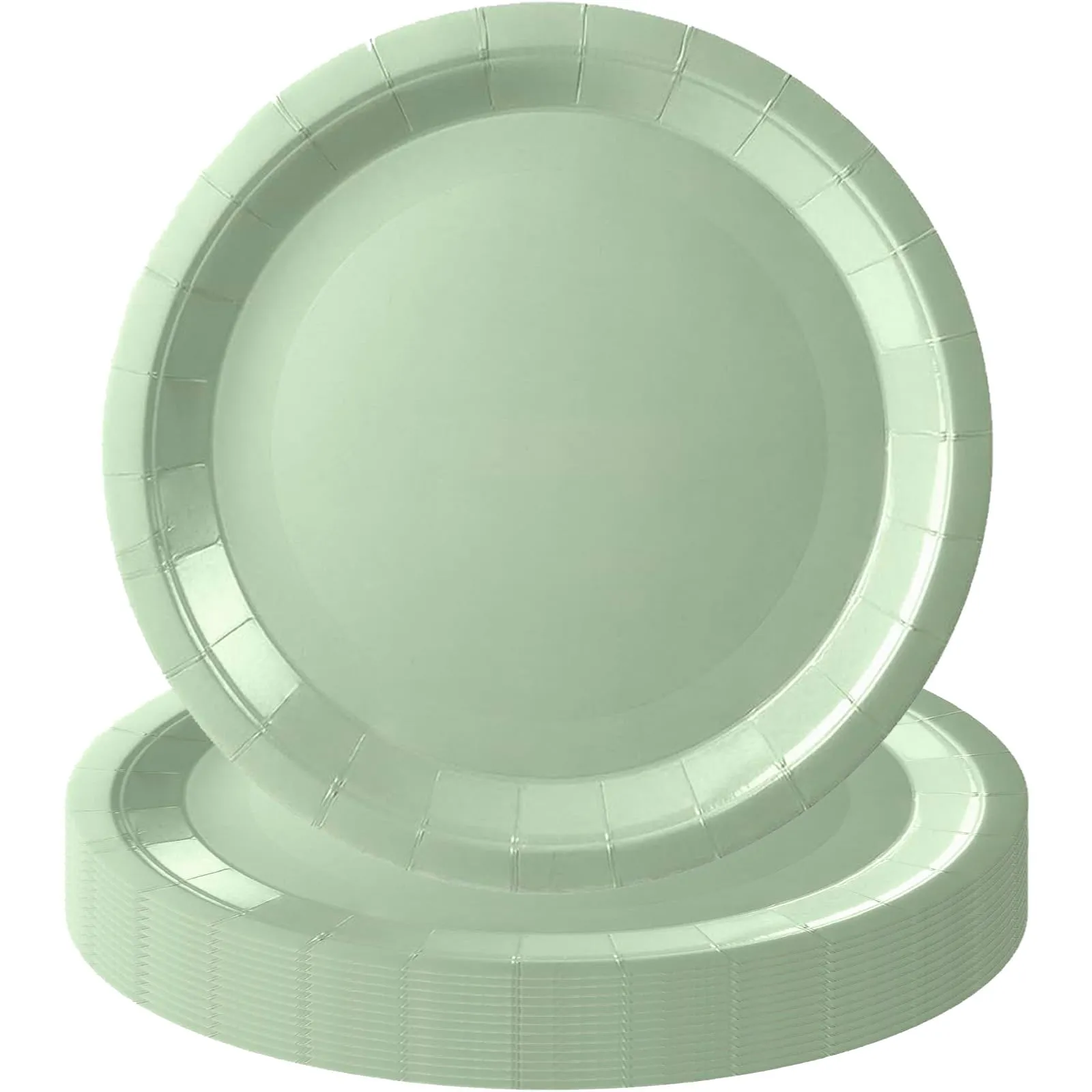 MOMAHUA Piatti di Carta Verde Salvia, 18cm, 16 Pezzi - immagine 1