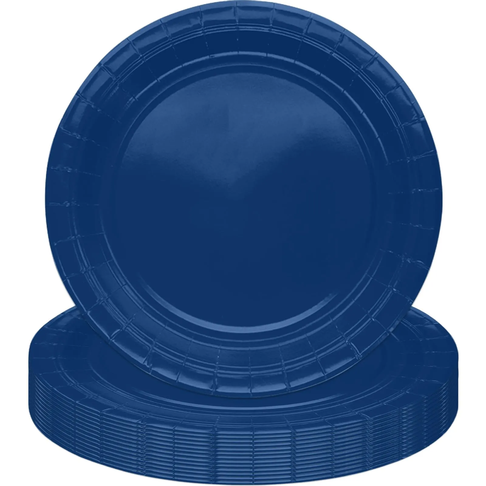 MOMAHUA Piatti di Carta Blu Navy, 18cm/7 Pollici, Set da 16 pezzi - immagine 1