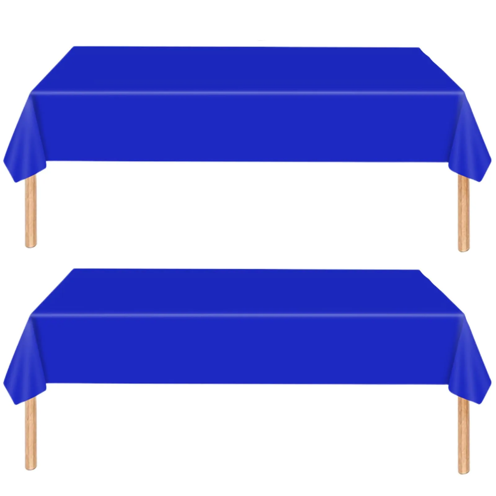 MOMAHUA Tovaglia Blu per Feste, 2 Pezzi, 137x274 cm - immagine 1