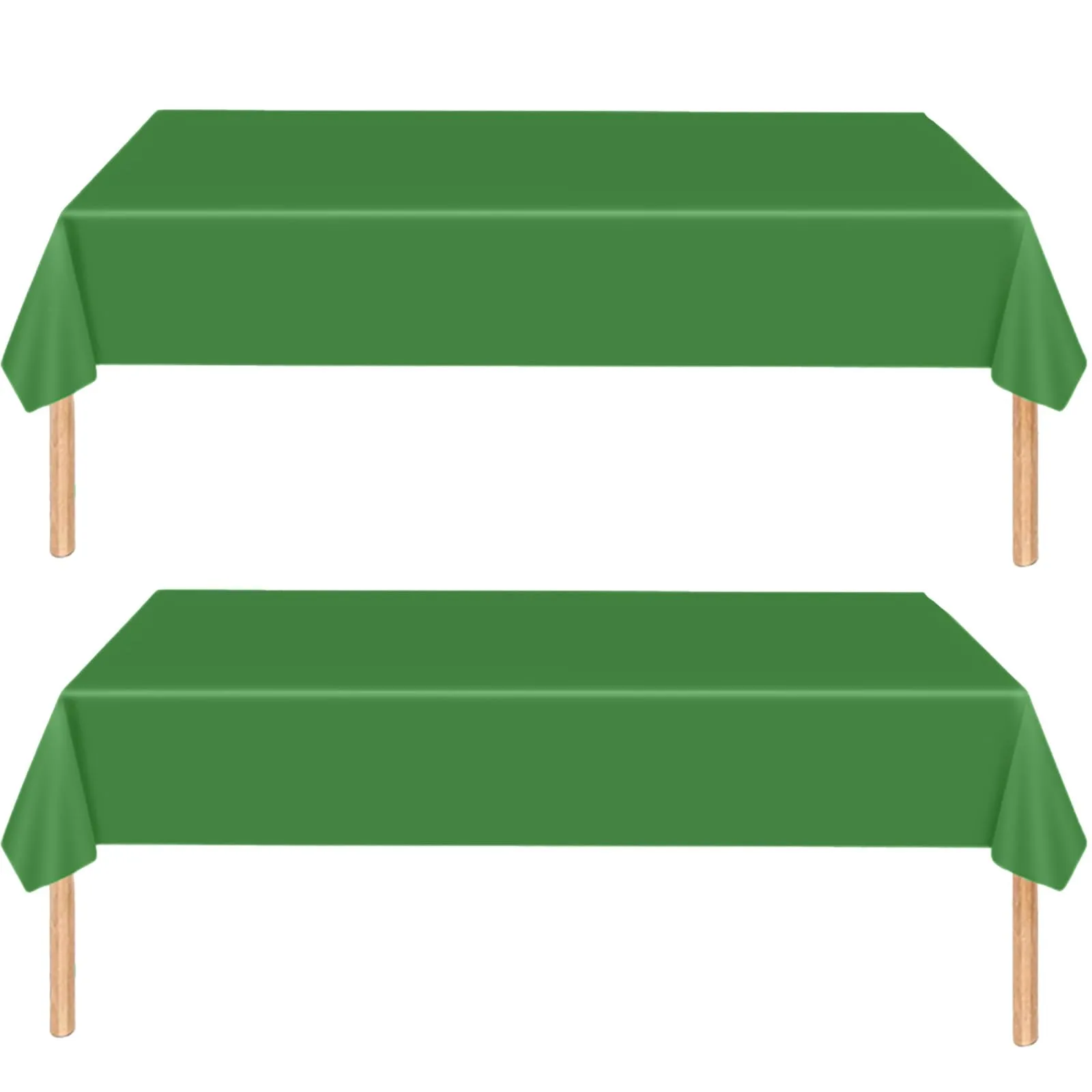MOMAHUA Tovaglia Verde per Feste, Set da 2 Pezzi, 137x274 cm - immagine 1