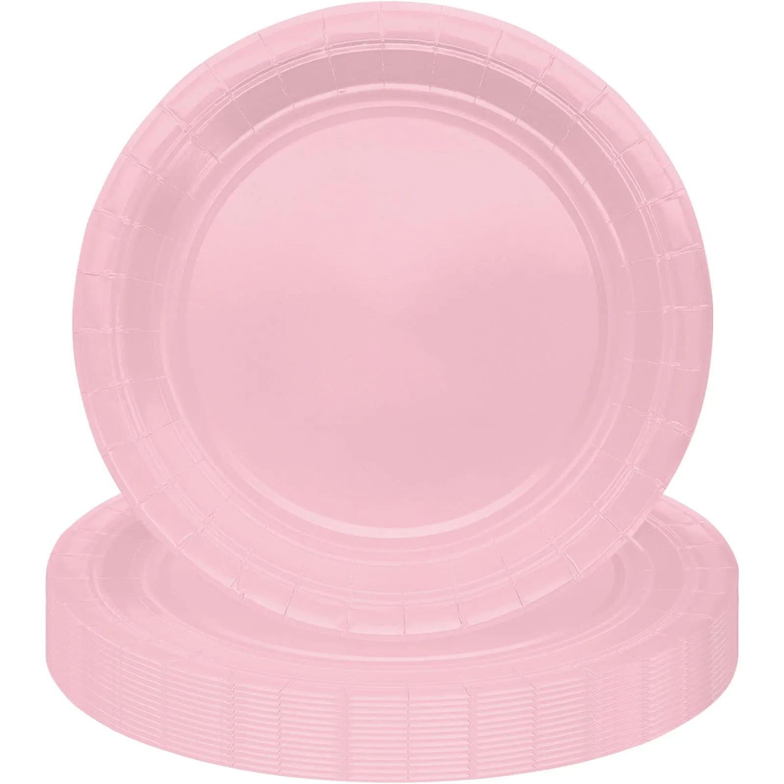 MOMAHUA Piatti di Carta Rosa, 18cm/7 Pollici, Set da 16 Pezzi - immagine 1