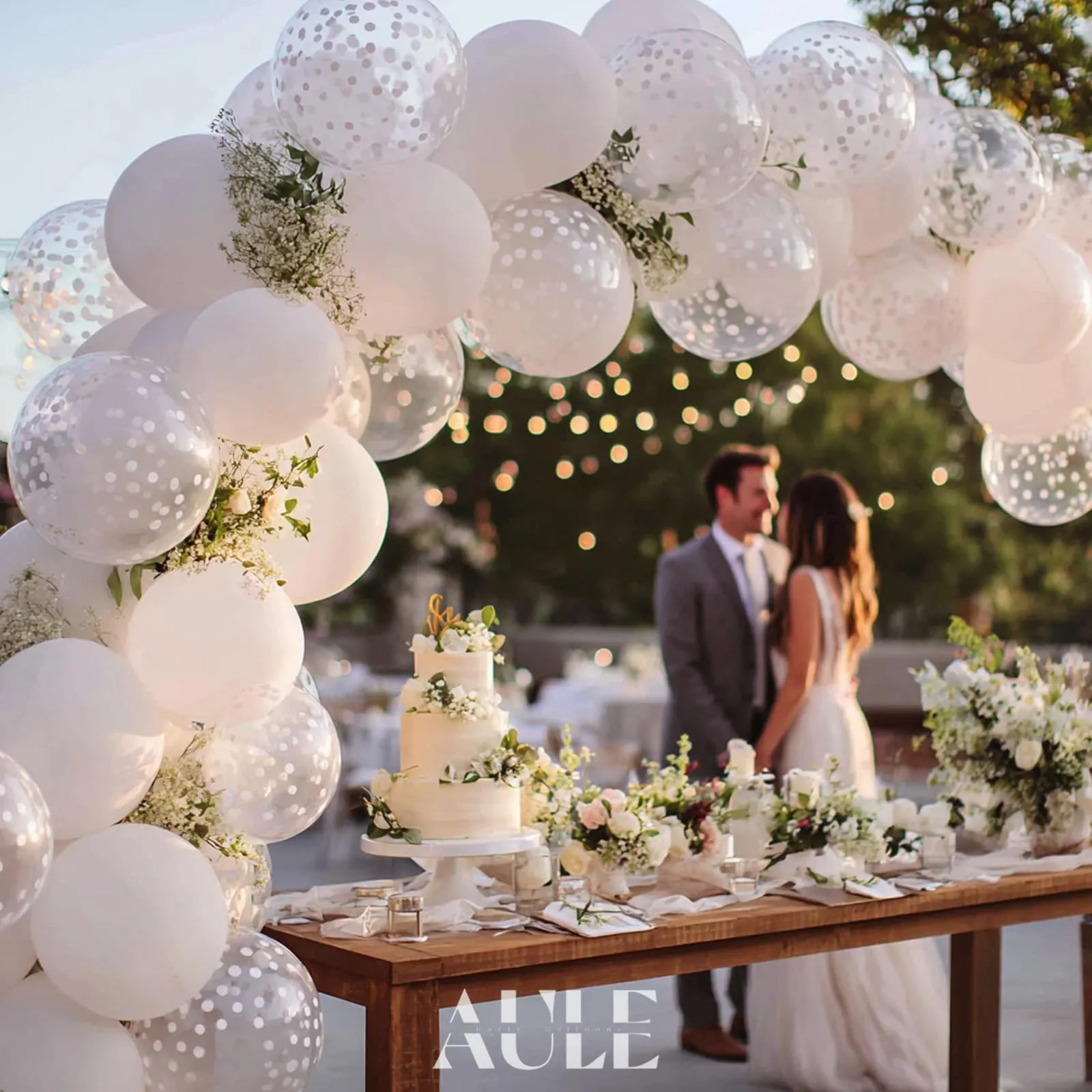 AULE Palloncini Bianco Confetti, 42 Pezzi 30cm - immagine 6