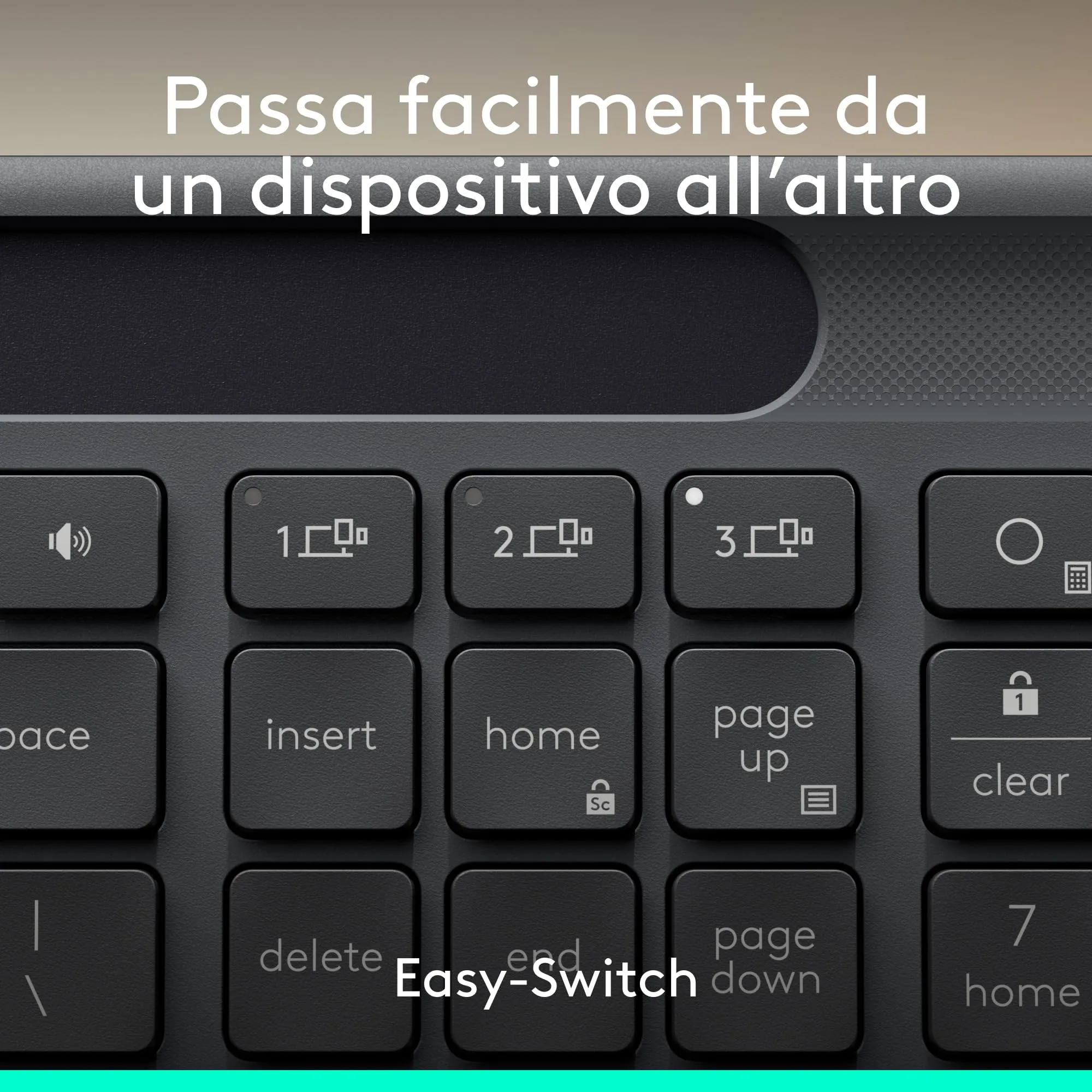 Logitech Signature Slim Solar+ K980 Business Wireless Keyboard - ITA QWERTY - immagine 8