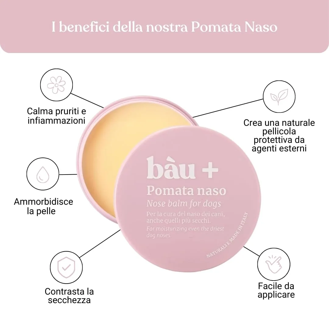 Bau Pomata Naso Cane Naturale - Balsamo per Tartufo con Burro di Karité, Olio di Canapa Bio e Vitamina E - immagine 3