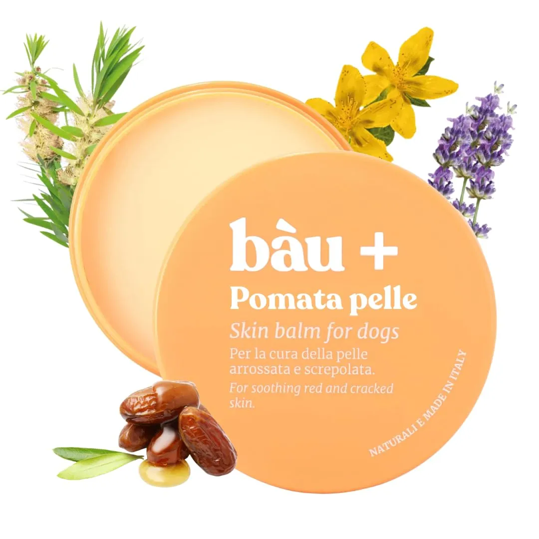 Bau Pomata Pelle Cane Naturale con Burro di Karité, Iperico, Lavanda e Tea Tree - immagine 1