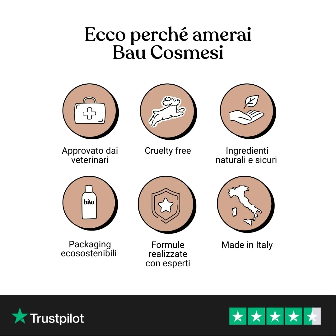Bau Pomata Pieghe Cane Naturale - Balsamo Idratante con Burro di Karité, Olio di Canapa, Lavanda e Vitamina E - immagine 7