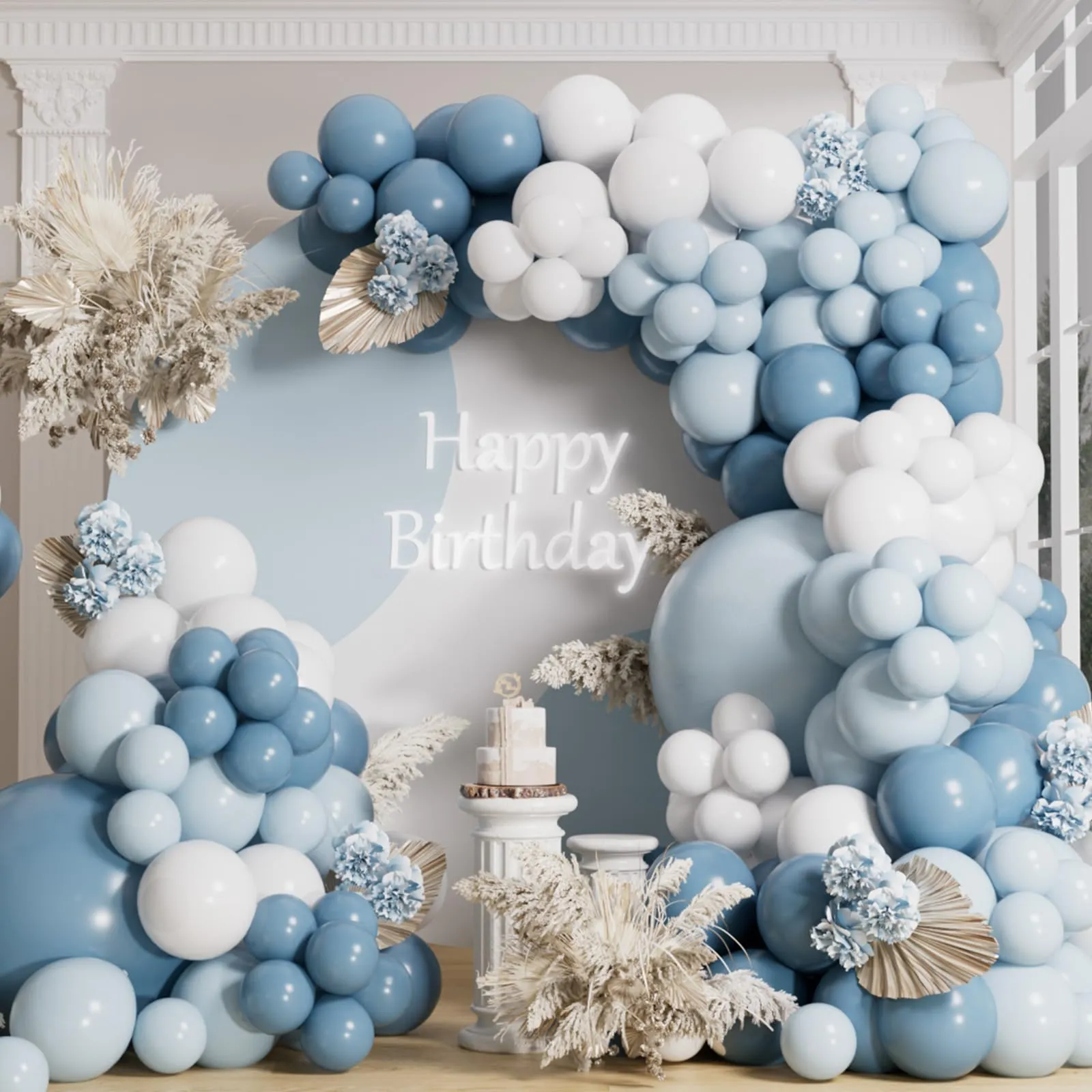AULE Kit Arco Palloncini Blu, 155 Pezzi Set Ghirlanda Palloncino - immagine 1