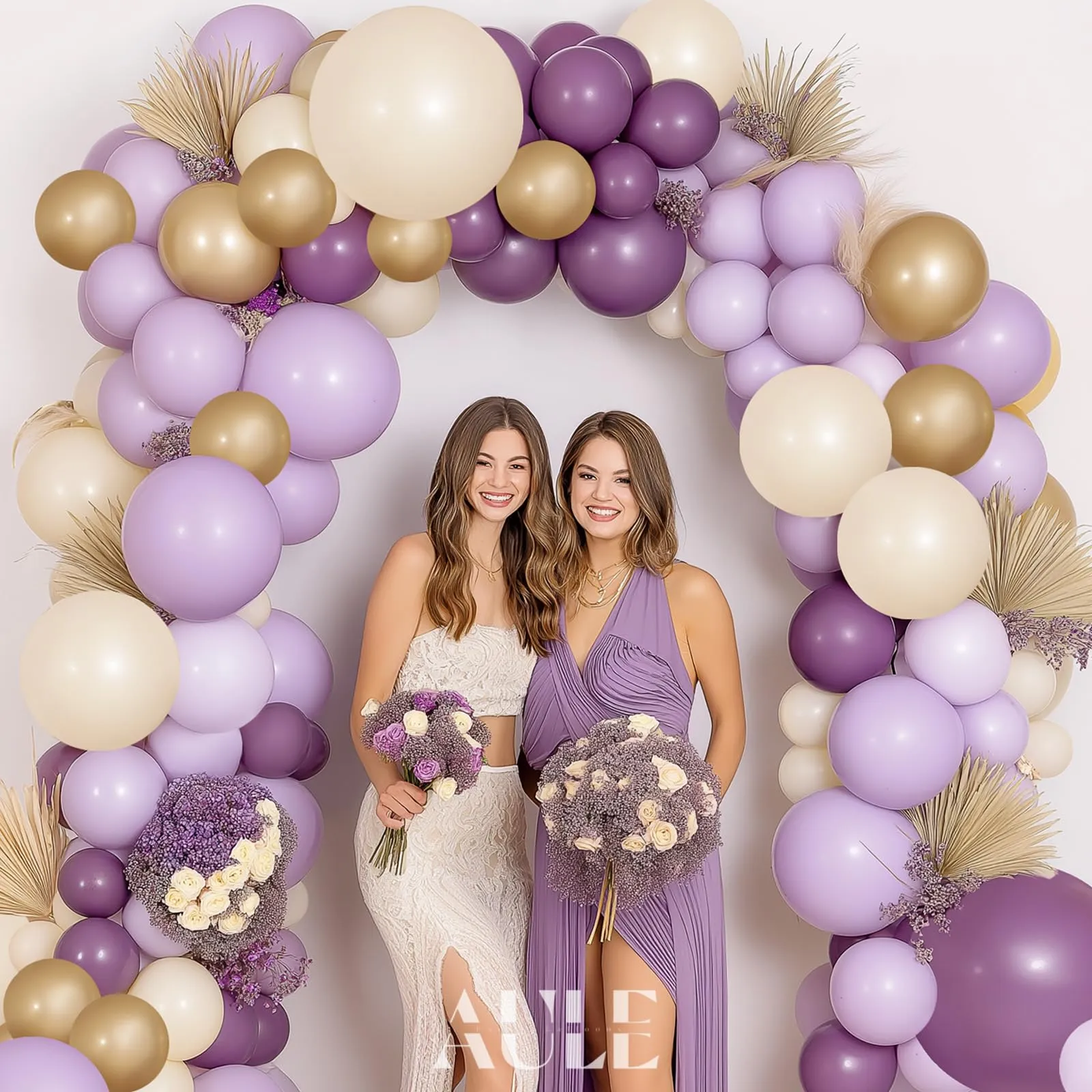 AULE Kit Arco Palloncini Viola, 155 Pezzi Set Ghirlanda Palloncino - immagine 3