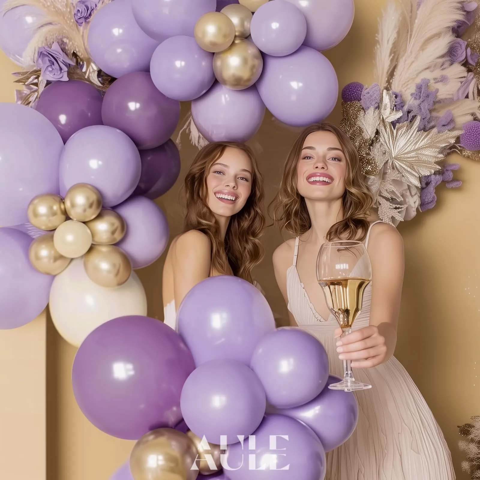 AULE Kit Arco Palloncini Viola, 155 Pezzi Set Ghirlanda Palloncino - immagine 4