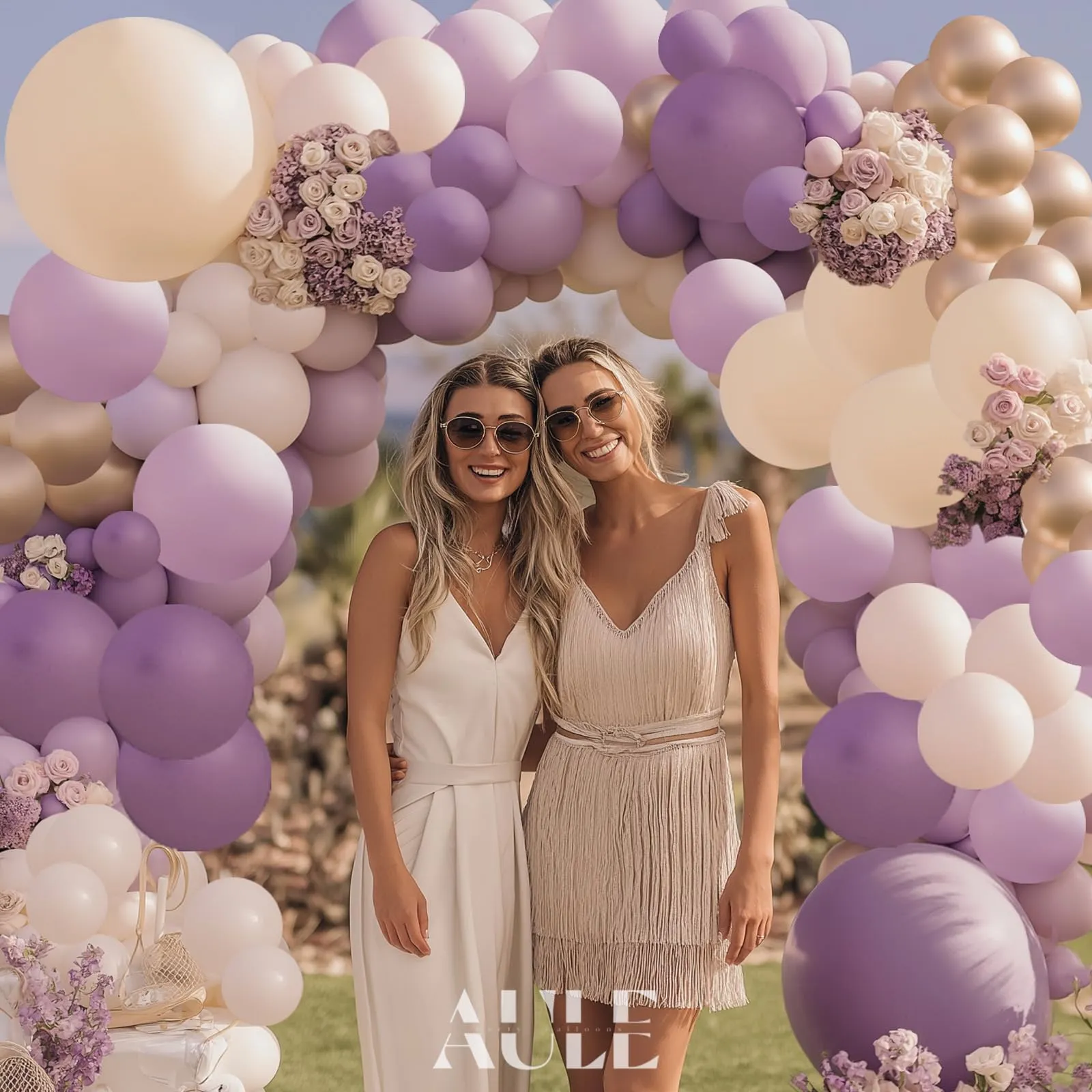AULE Kit Arco Palloncini Viola, 155 Pezzi Set Ghirlanda Palloncino - immagine 5