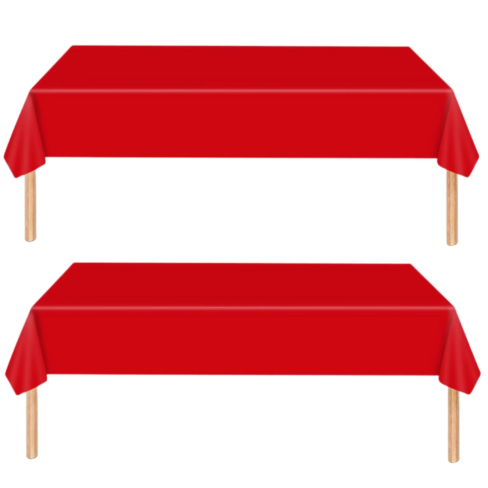 MOMAHUA Tovaglia Rossa per Feste, 2 Pezzi, 137x274 cm - immagine 1