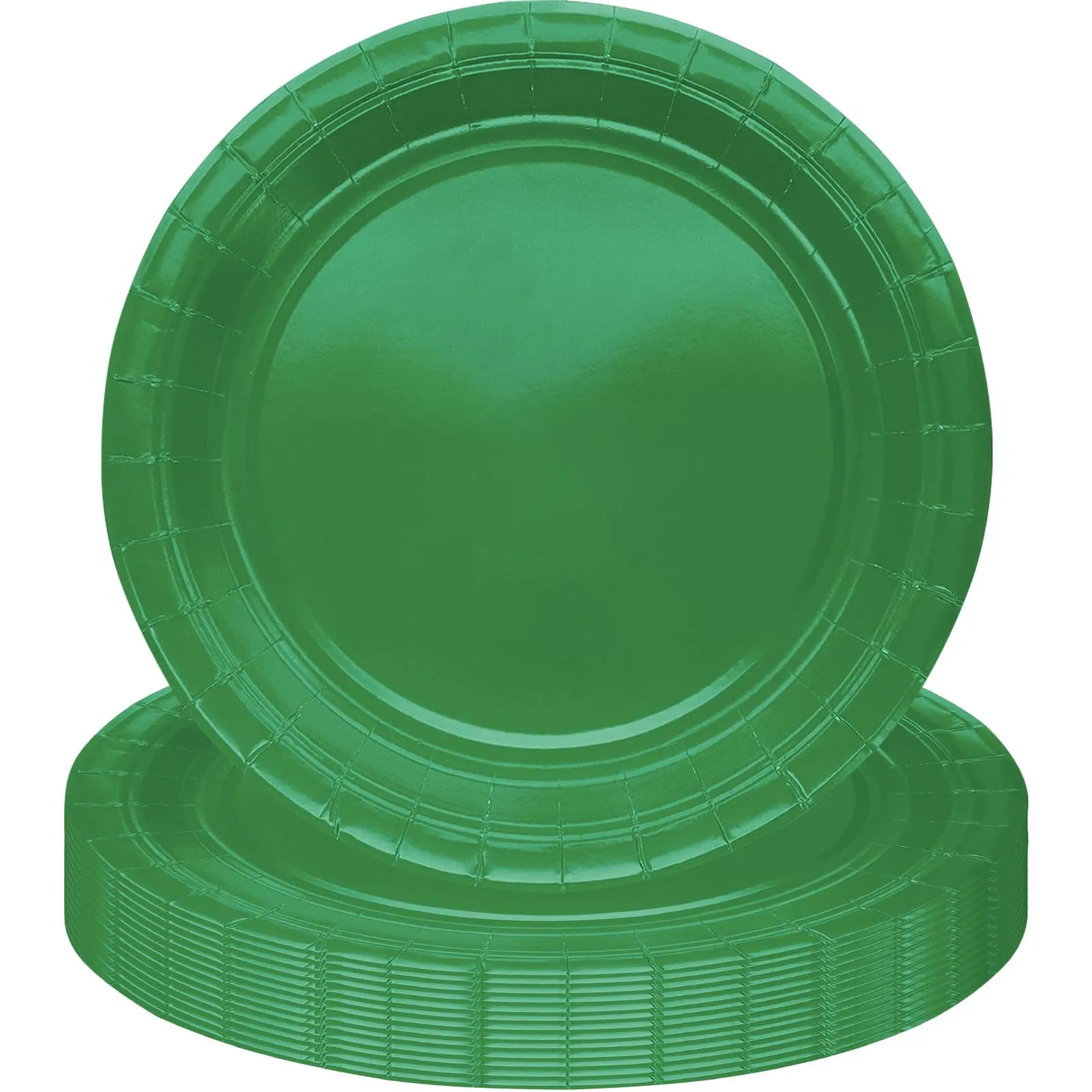 MOMAHUA Piatti di Carta Verde, 23cm, Set da 16 Pezzi - immagine 1
