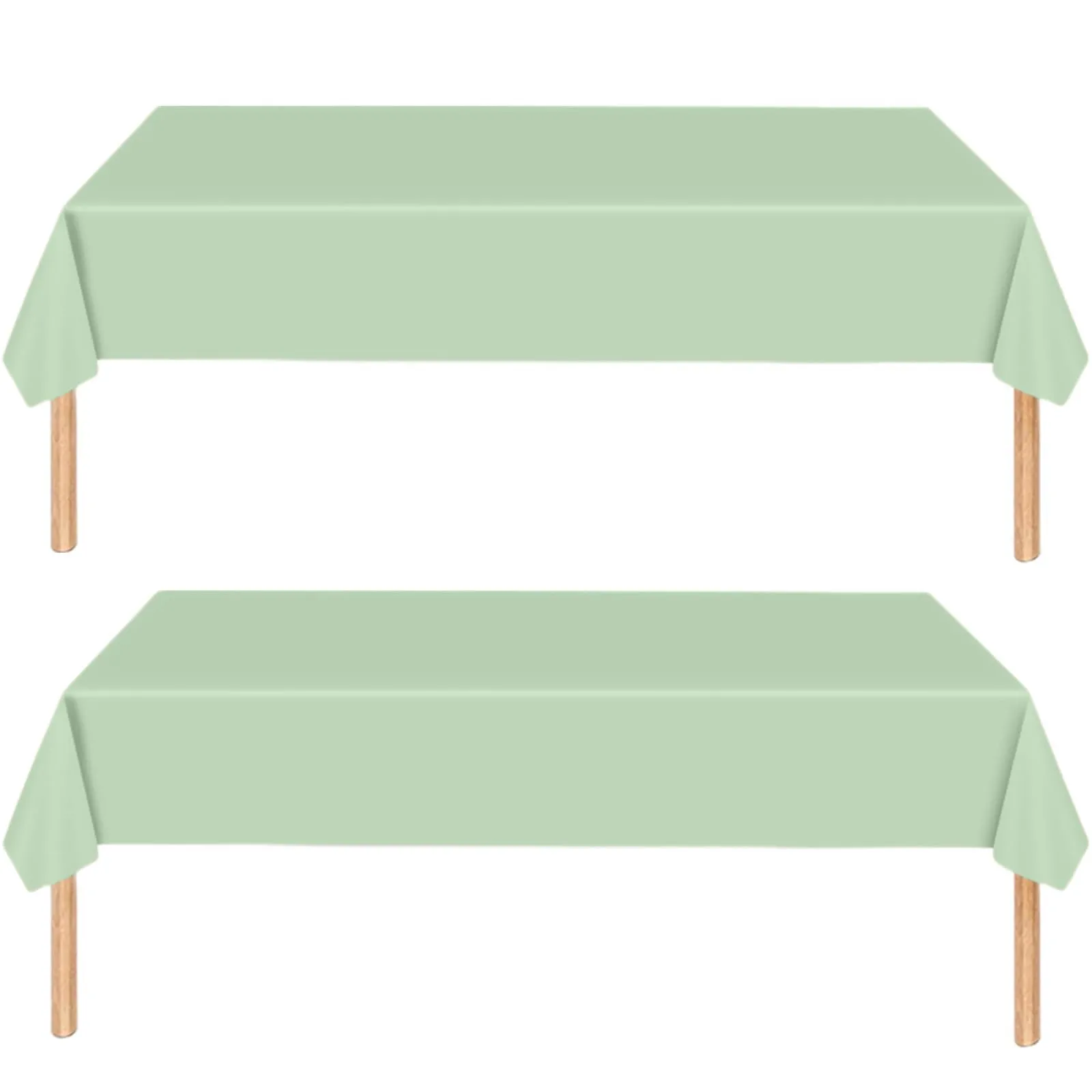 MOMAHUA Tovaglia Verde Salvia, Set da 2 Pezzi, 137x274 cm - immagine 1