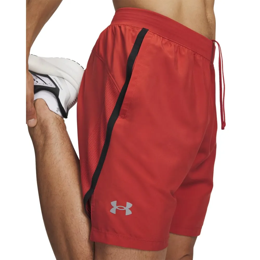 Under Armour Men's Launch 7" Shorts - Heritage Red/Black/Reflective - XL - immagine 4