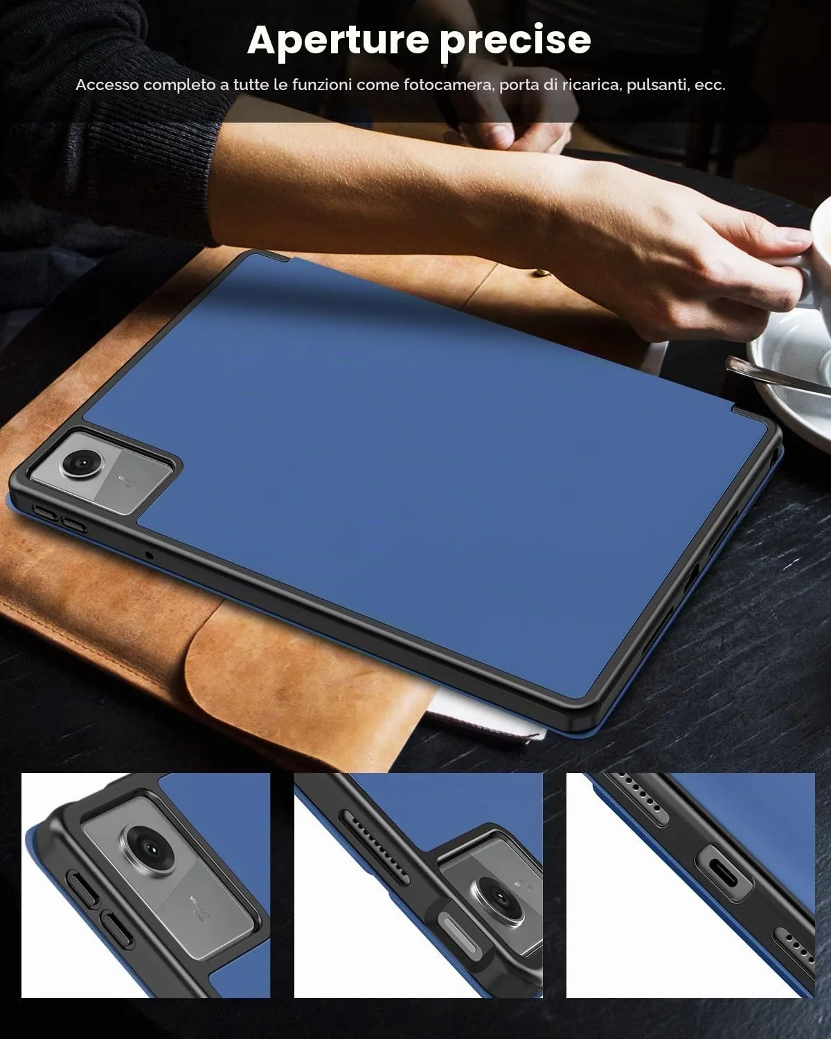 TiMOVO Cover per Lenovo Idea Tab 11 Pollici 2025 TB-336ZU/336FU, Blu Marino - immagine 7