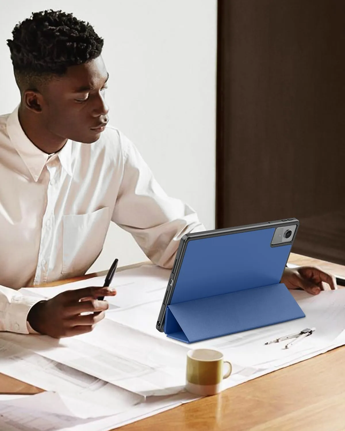 TiMOVO Cover per Lenovo Idea Tab 11 Pollici 2025 TB-336ZU/336FU, Blu Marino - immagine 8