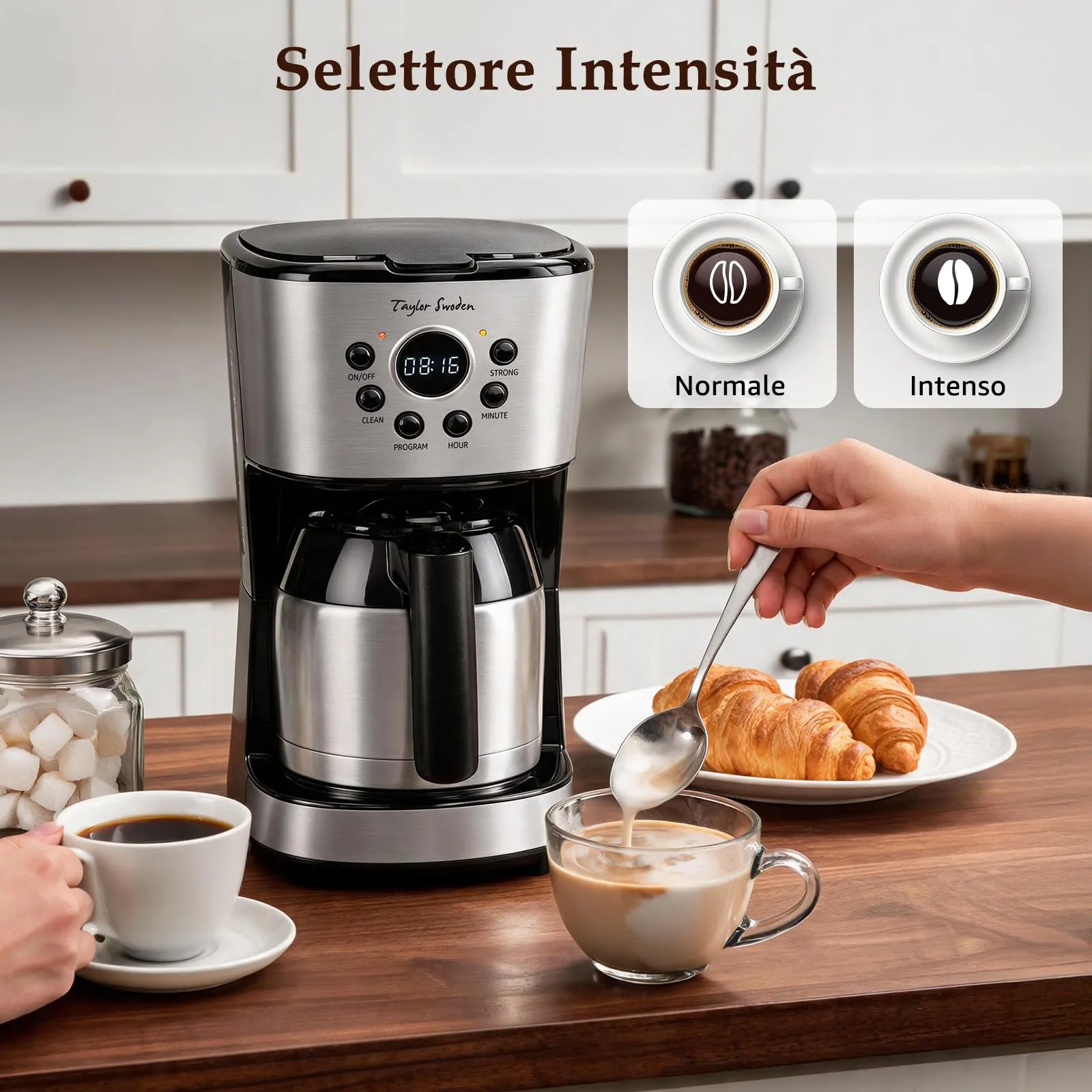 Taylor Swoden Macchina Caffè Americano con Caraffa Termica, Programmabile 24H - immagine 3