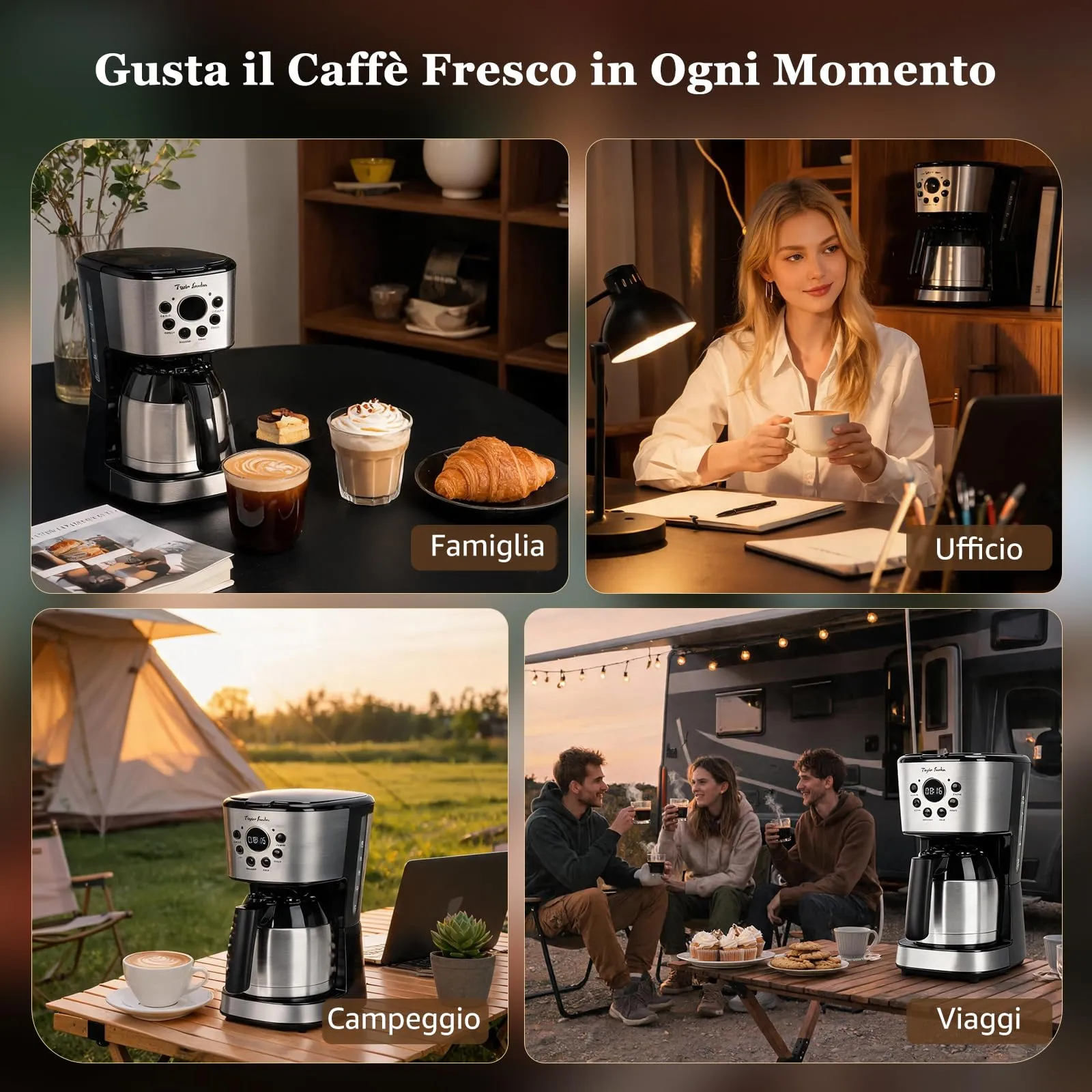 Taylor Swoden Macchina Caffè Americano con Caraffa Termica, Programmabile 24H - immagine 11