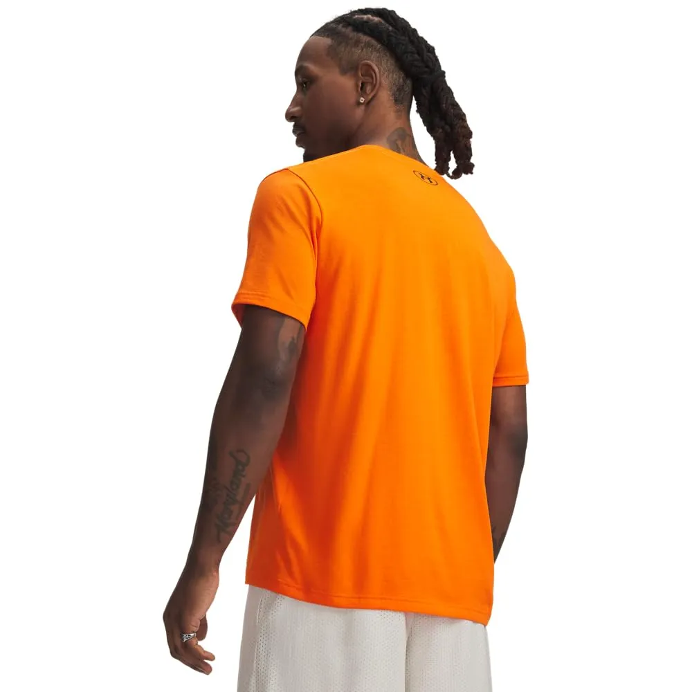 Under Armour Men's Left Chest Logo T-Shirt - Orange/Black - M - immagine 2