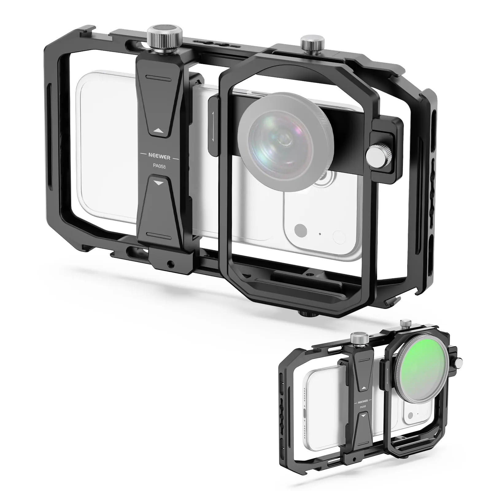 NEEWER Stabilizzatore Video Rig Gabbia per Smartphone, PA058 - immagine 1
