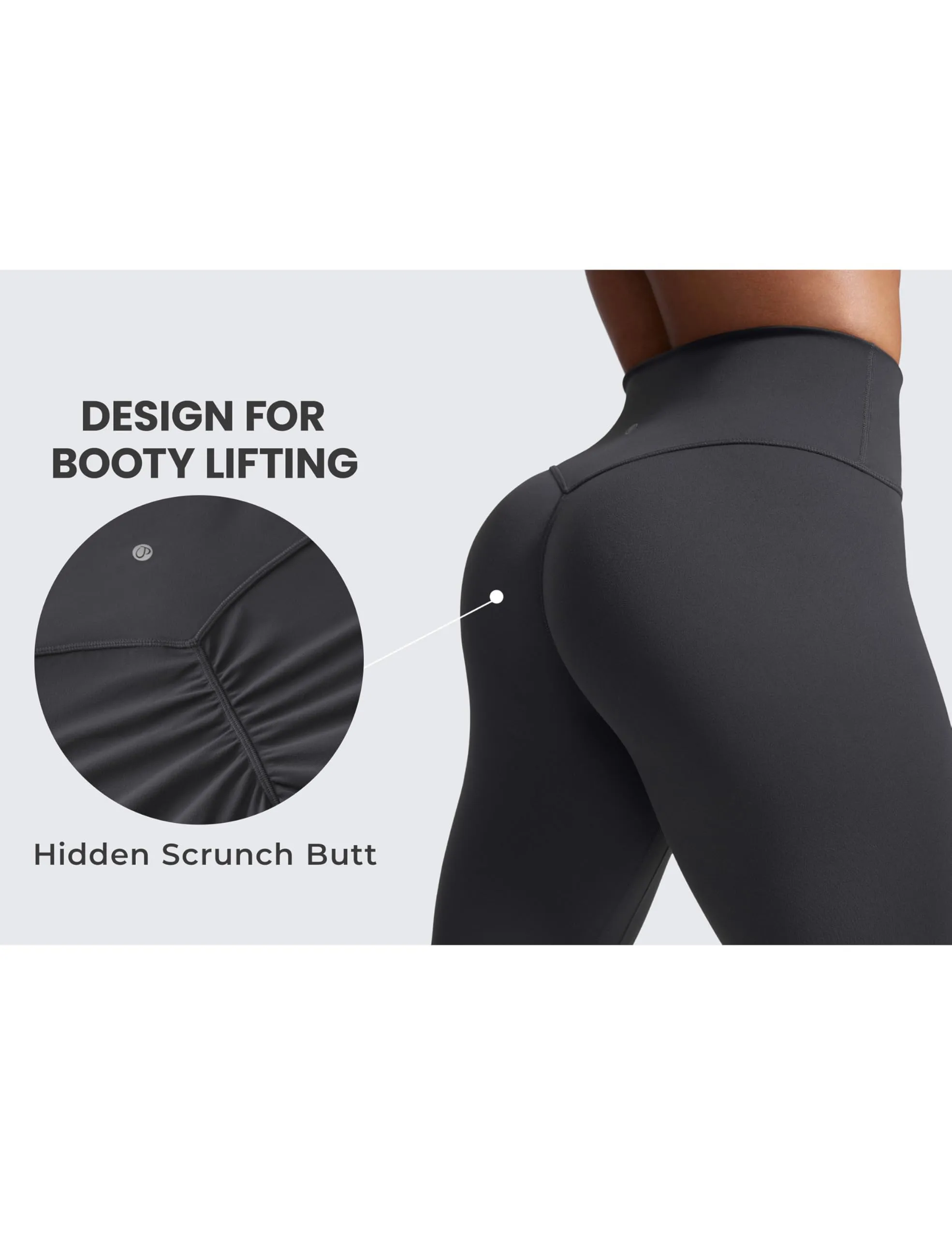 CRZ YOGA Secretsculpt Pilates Leggings, 71cm, Misterioso Grigio, 44 - immagine 5