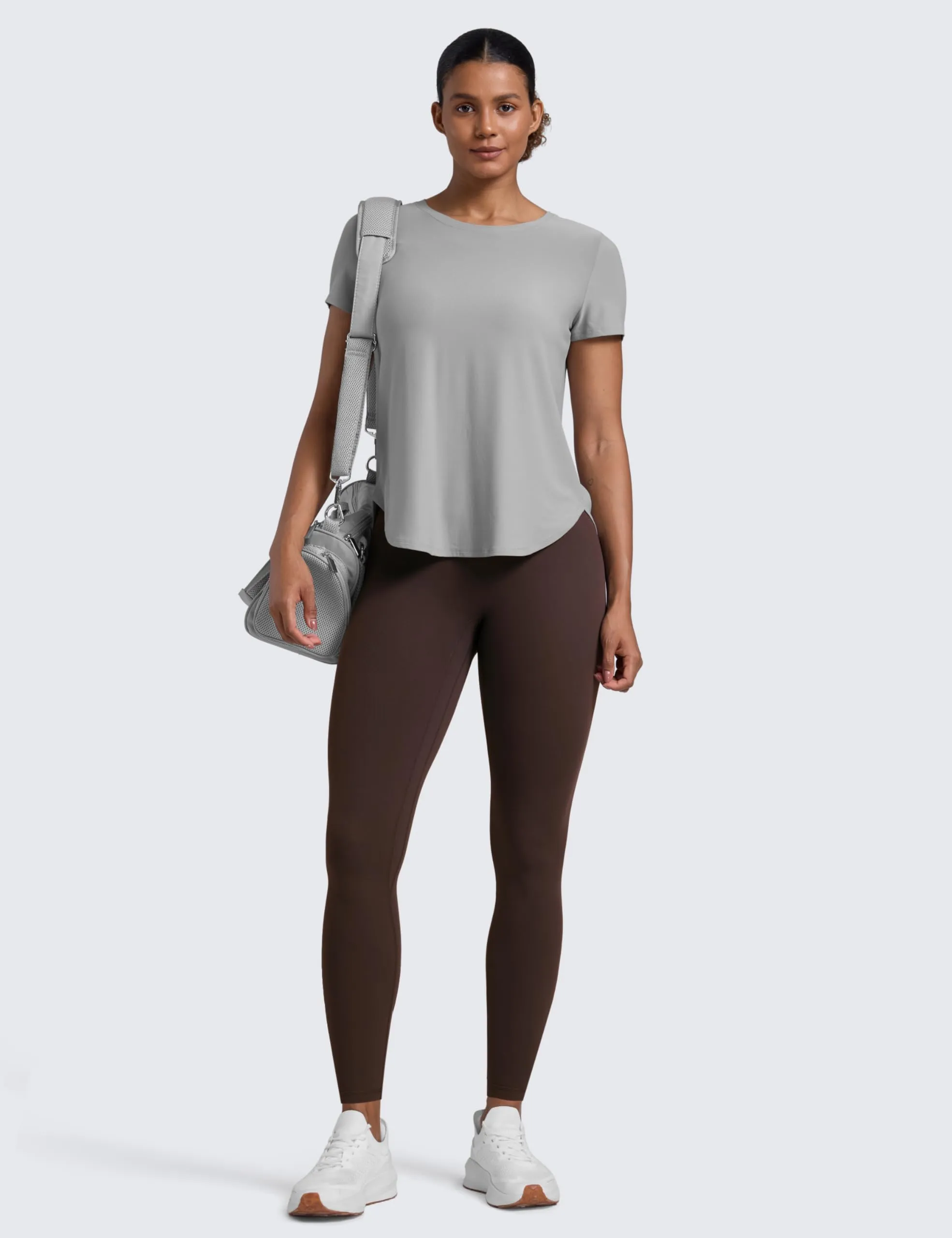 CRZ YOGA Secretsculpt Pilates Leggings, 71cm, Marrone-Caramello, 40 - immagine 3