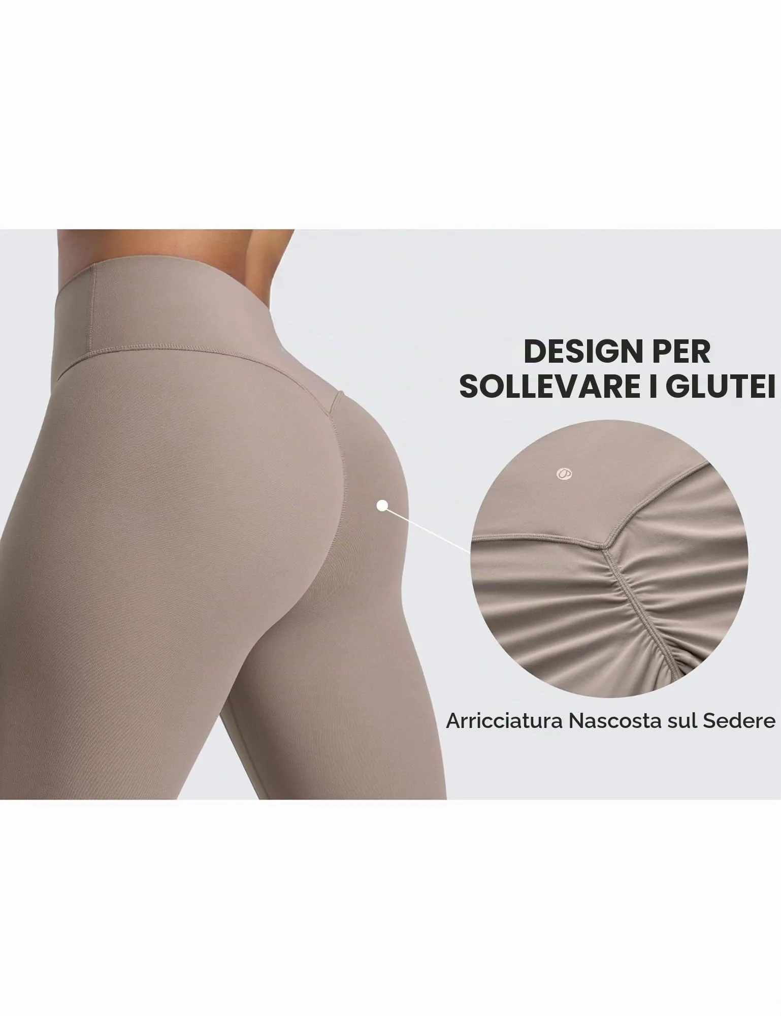CRZ YOGA Secretsculpt Pilates Leggings, 64cm, Latte Cremoso, 42 - immagine 4