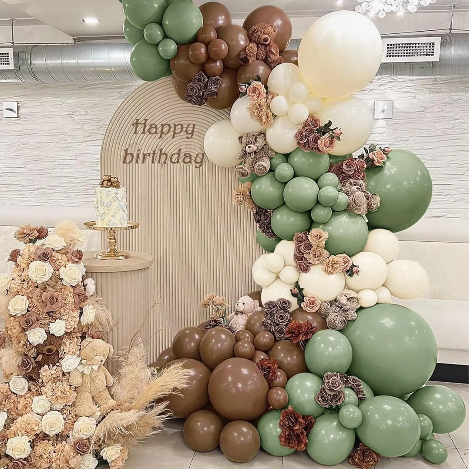 Netnology Kit 113 Palloncini Verde Oliva, Verde Avocado, Bianco Sabbia e Marrone AH3103-26 - immagine 4