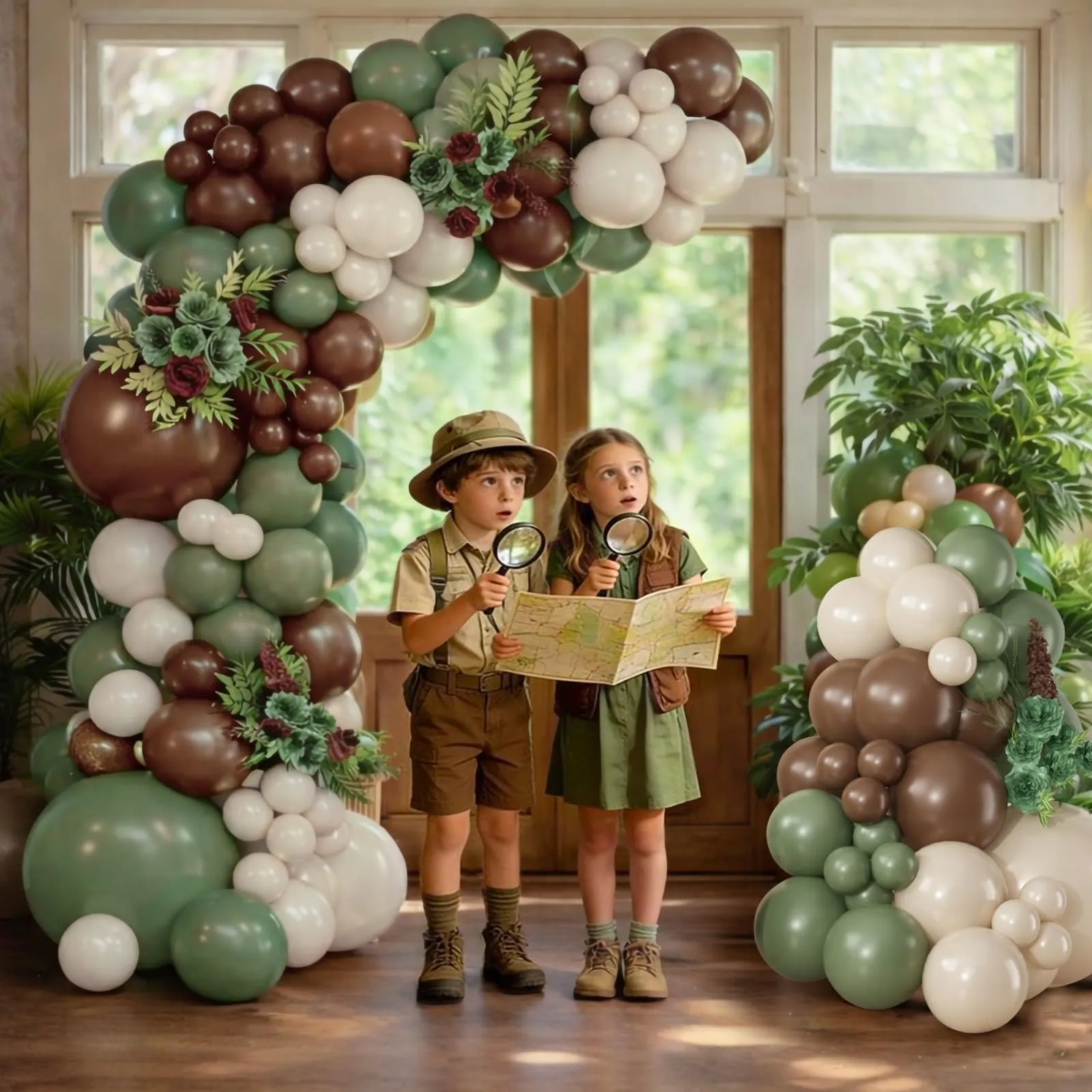 Netnology Kit 113 Palloncini Verde Oliva, Verde Avocado, Bianco Sabbia e Marrone AH3103-26 - immagine 6
