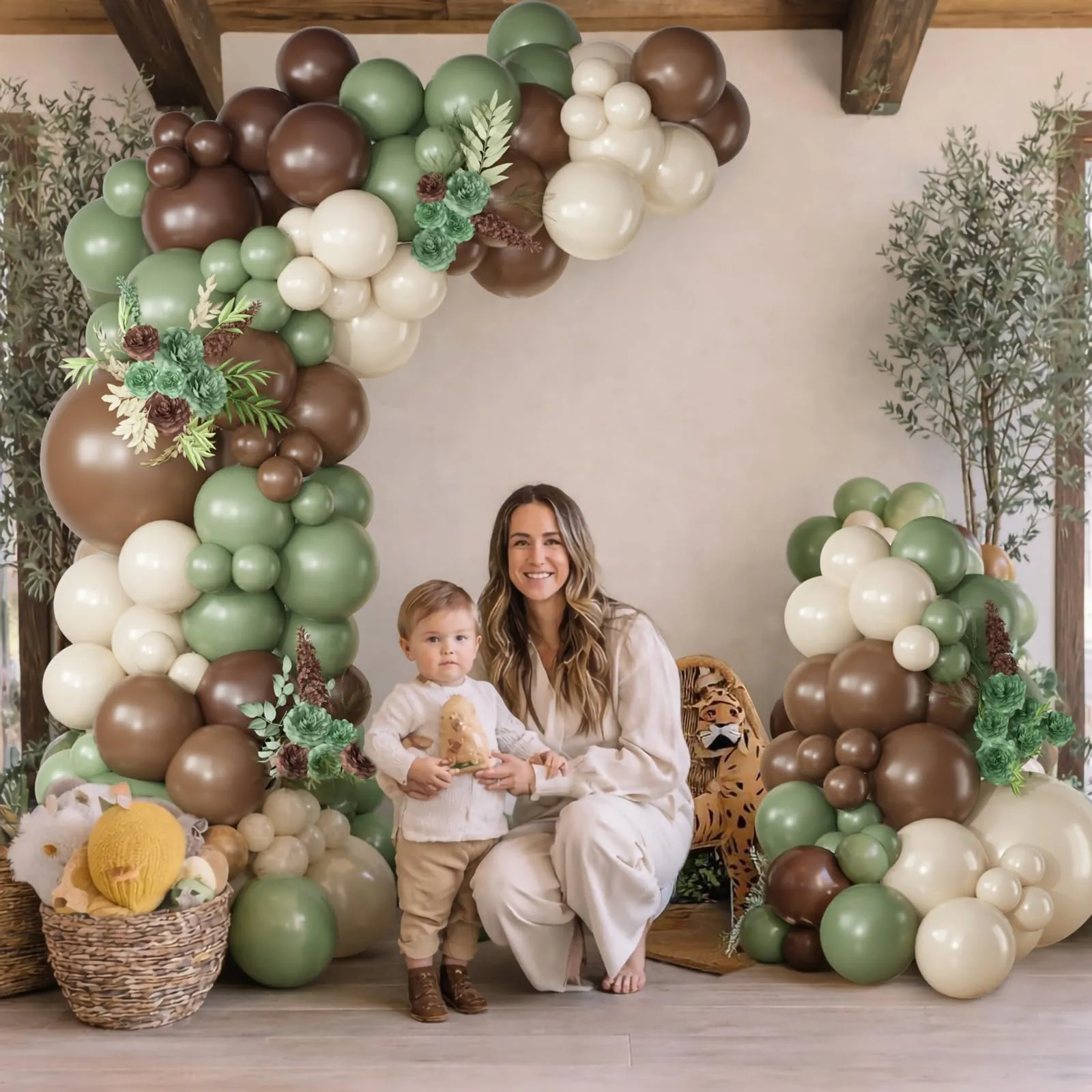 Netnology Kit 113 Palloncini Verde Oliva, Verde Avocado, Bianco Sabbia e Marrone AH3103-26 - immagine 8