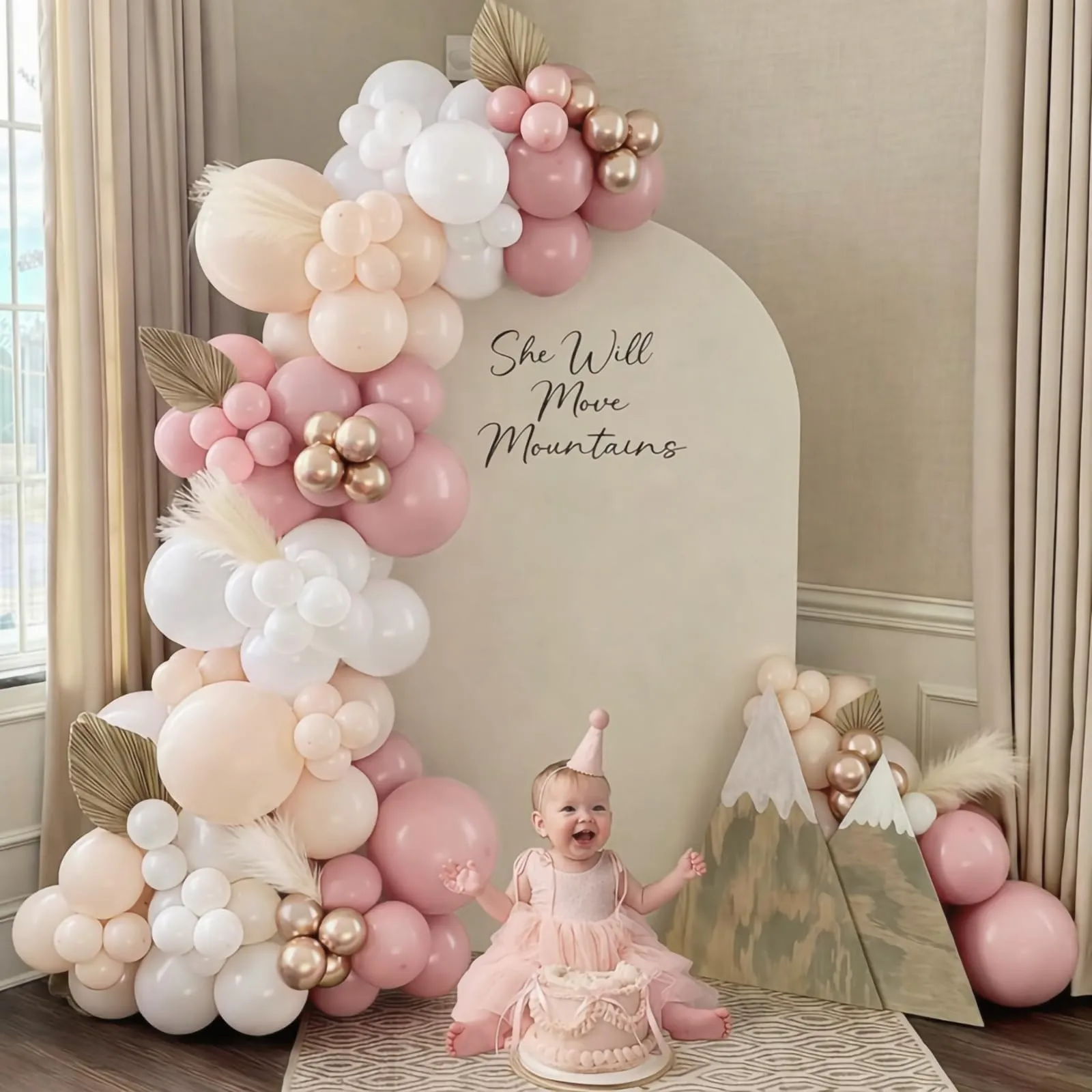 Netnology Kit Arco per Palloncini Oro Rosa, Bianchi e Nudo - 113 Pezzi - immagine 7