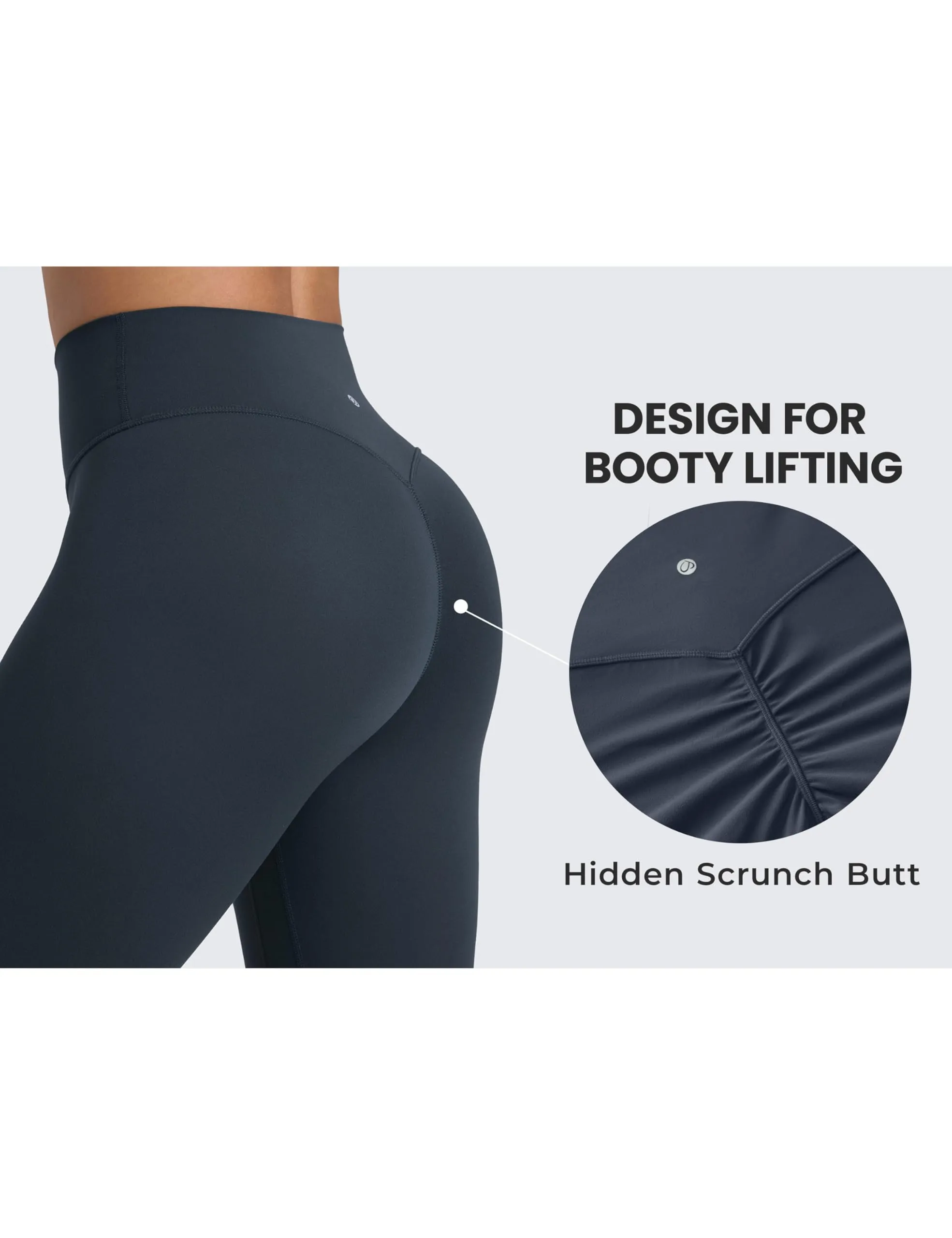 CRZ YOGA Secretsculpt Pilates Leggings, 71cm, True Navy, 42 - immagine 5