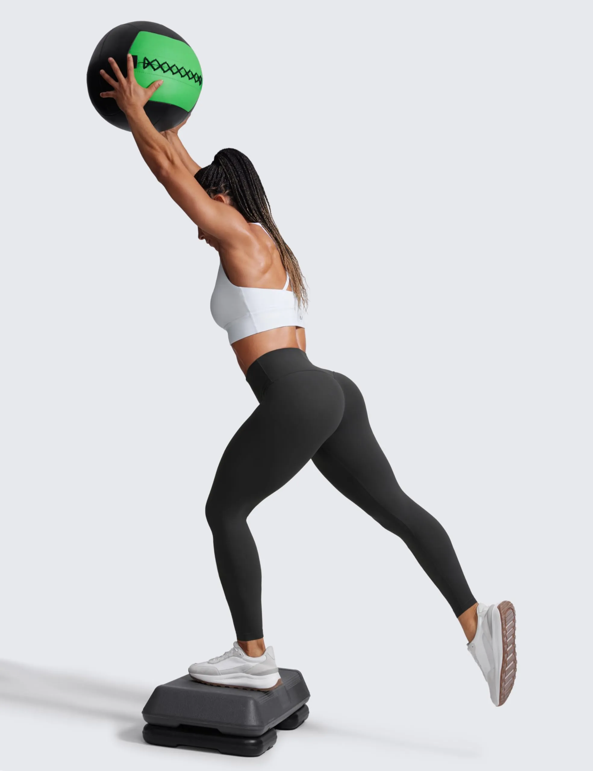 CRZ YOGA Secretsculpt Pilates Leggings, 71cm, Misterioso Grigio, 40 - immagine 3
