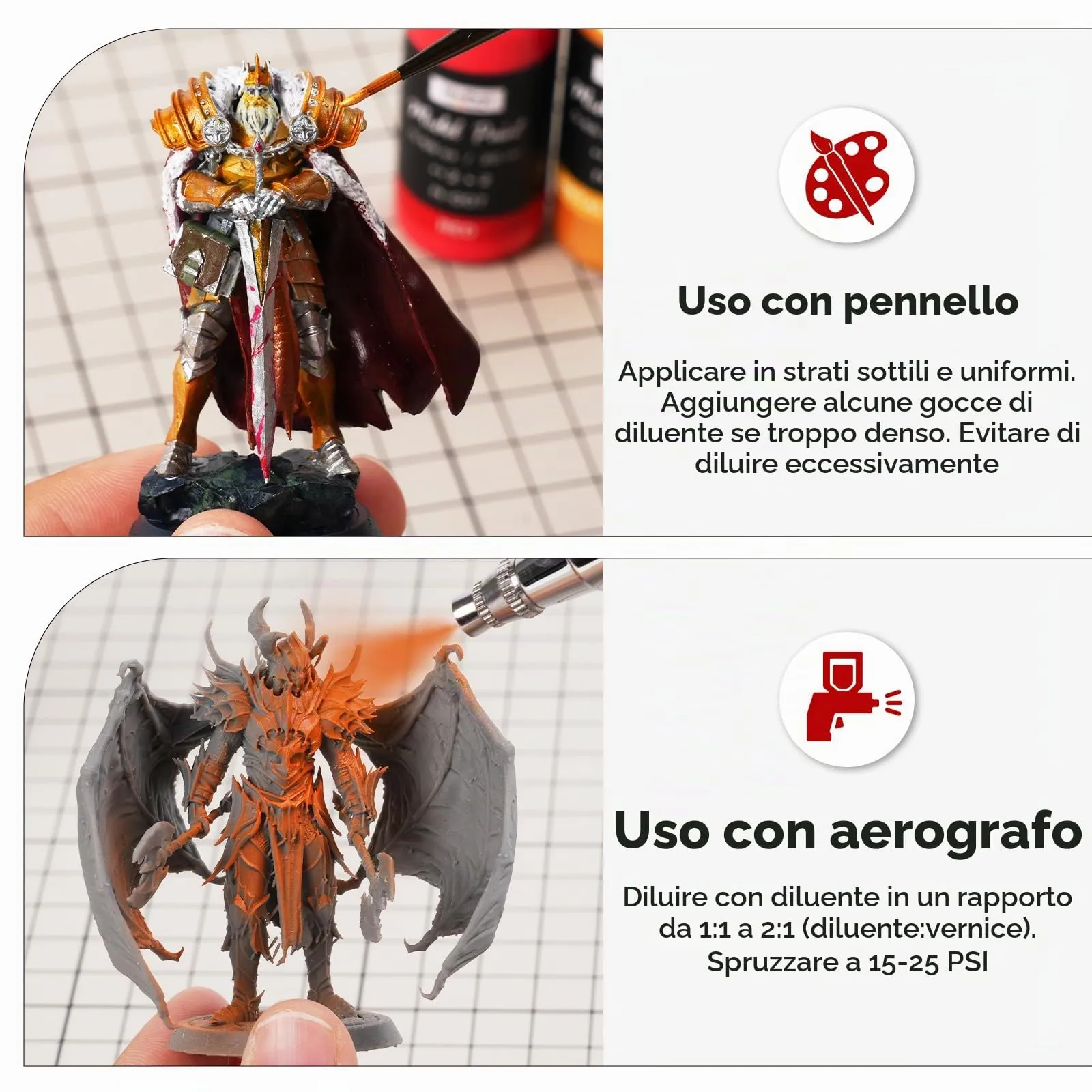 Nicpro Set di Colori Acrilici per Modellismo, 36 Colori x 20 ml con 4 Diluente, Pennelli e Aerografo Compatibili - immagine 5
