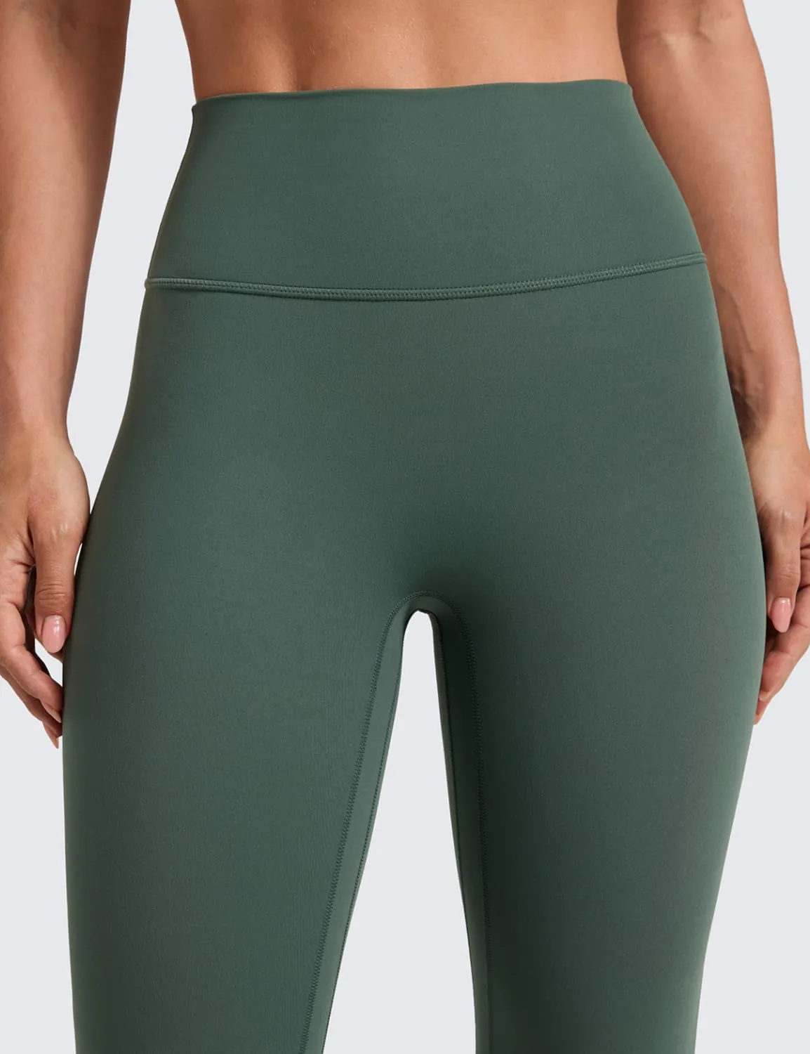 CRZ YOGA Secretsculpt Pilates Leggings, 64cm, Verde Foresta Scura, 40 - immagine 4