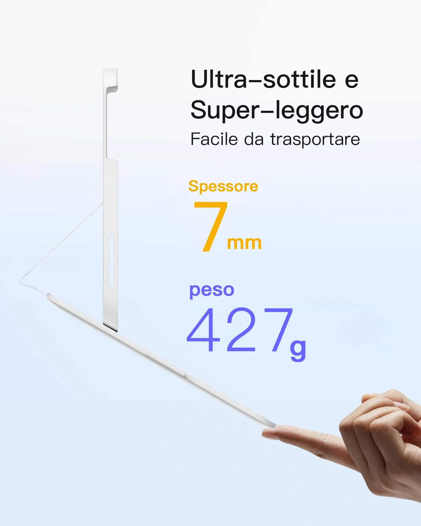 Inateck Custodia Tastiera per iPad A16, 10a Gen, 11 pollici, 427g - immagine 3