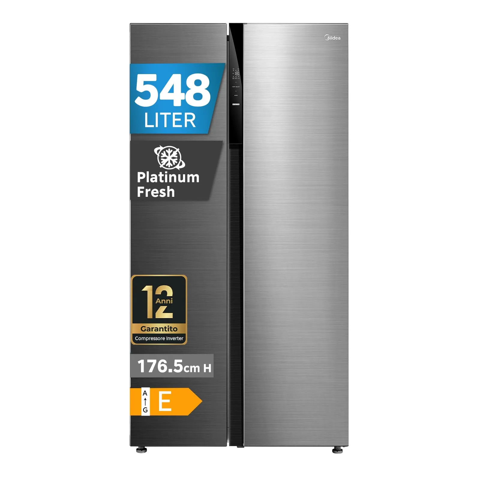 Midea Side by Side Frigorifero Total No Frost MERS530FGE46EU - immagine 1
