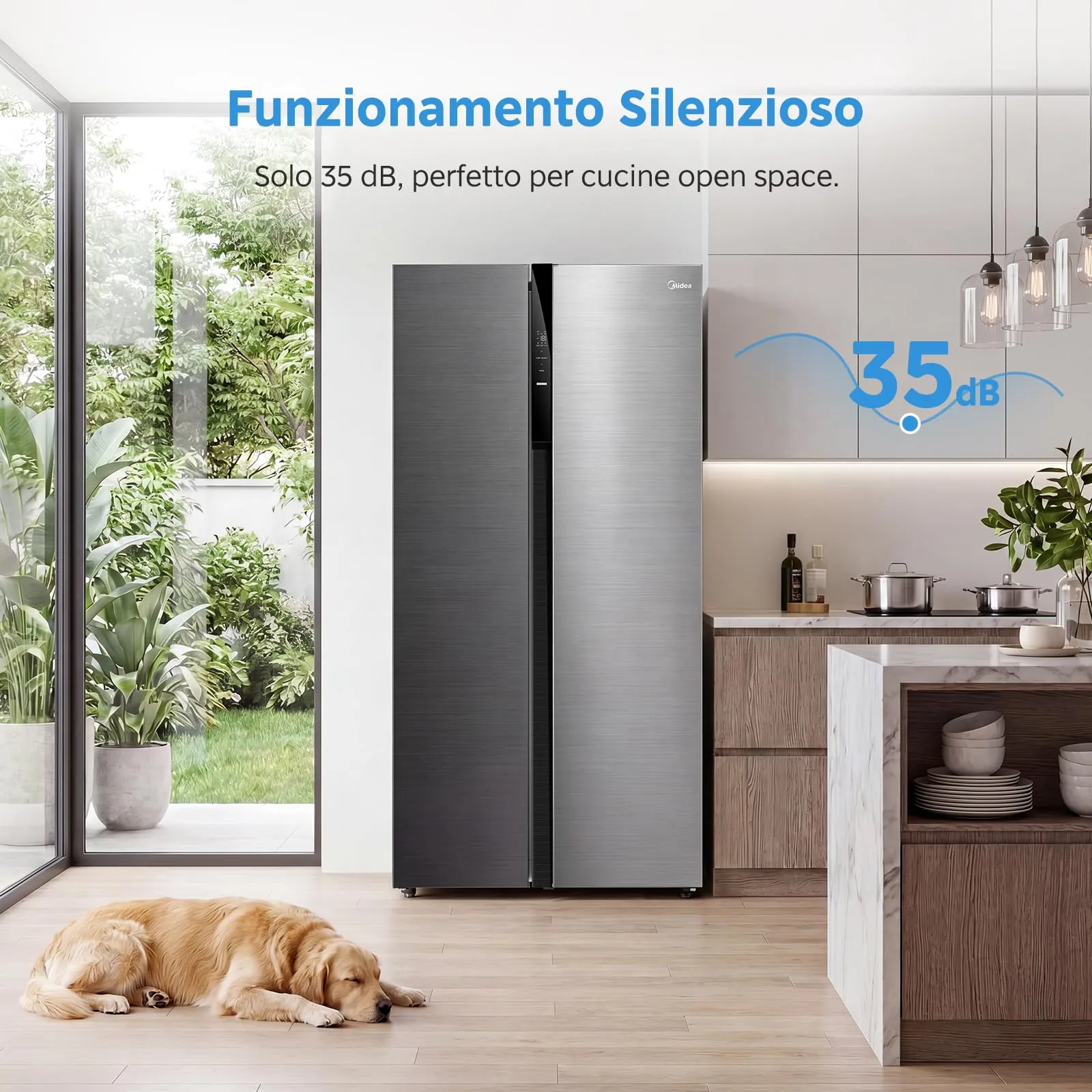 Midea Side by Side Frigorifero Total No Frost MERS530FGE46EU - immagine 3