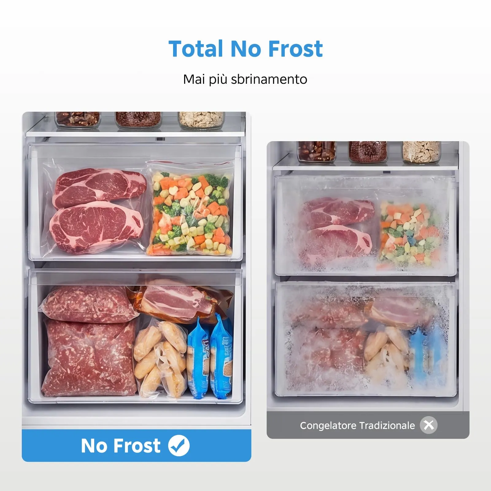 Midea Side by Side Frigorifero Total No Frost MERS530FGE46EU - immagine 6