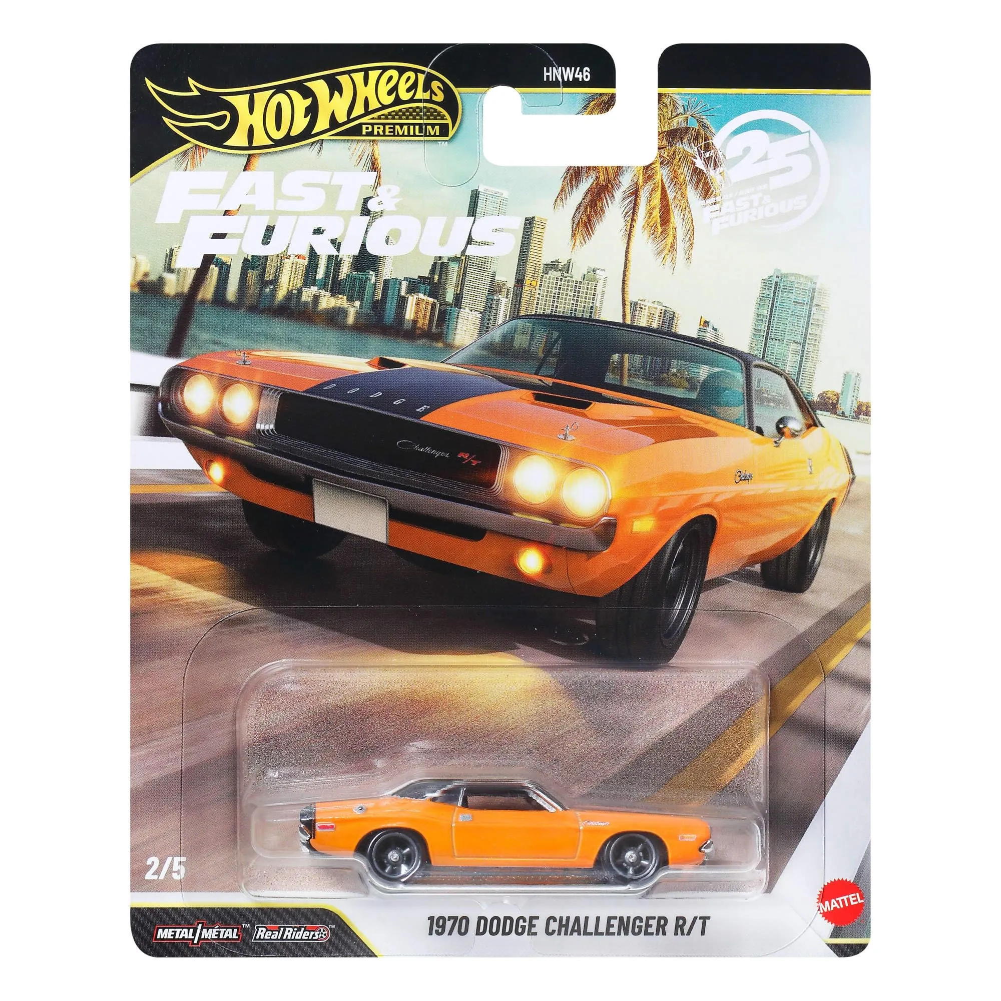 Hot Wheels Premium Fast & Furious 1970 Dodge Challenger R/T 1:64 - immagine 1