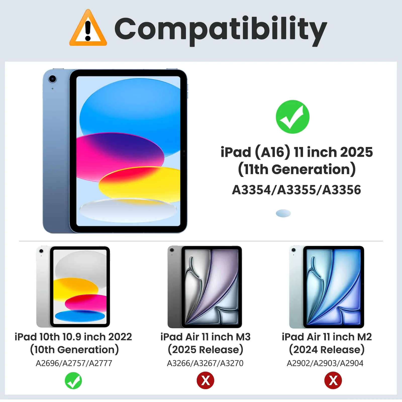 MoKo Custodia per iPad 11a Gen 2025 / iPad 10a Gen 2022, Nero - immagine 2