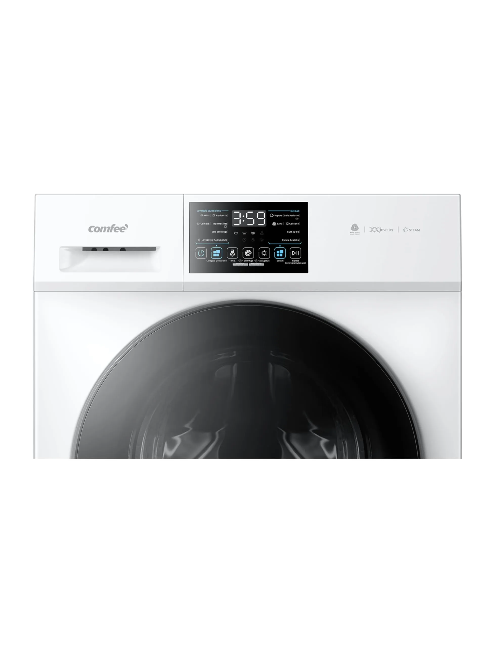 COMFEE' Lavasciuga 10/7 kg Classe A/D 1400 Giri Motore Inverter CFP03ED100W-IT - immagine 3