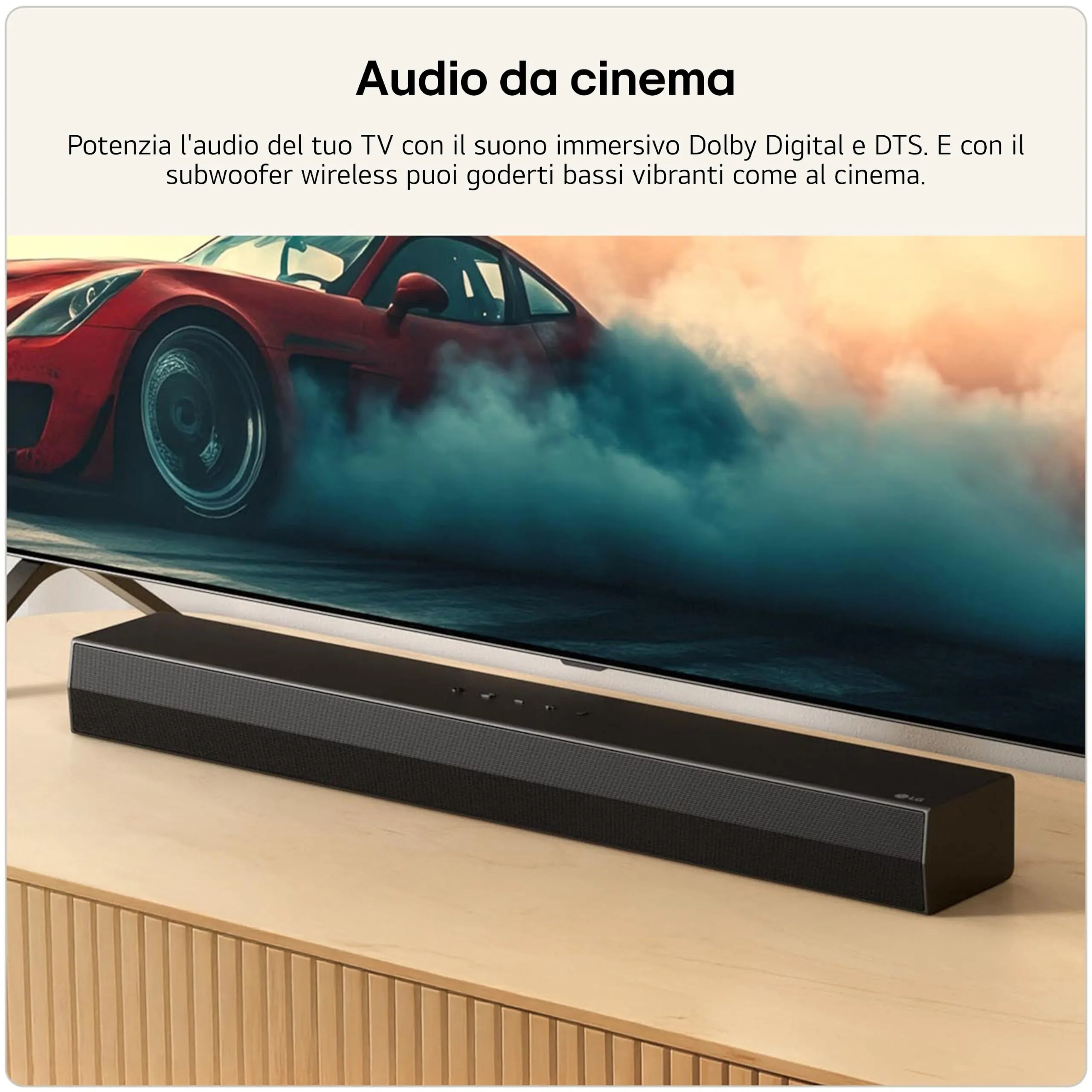 LG S30A Soundbar 140W, 2.1 Channel with Wireless Subwoofer, Black - immagine 4