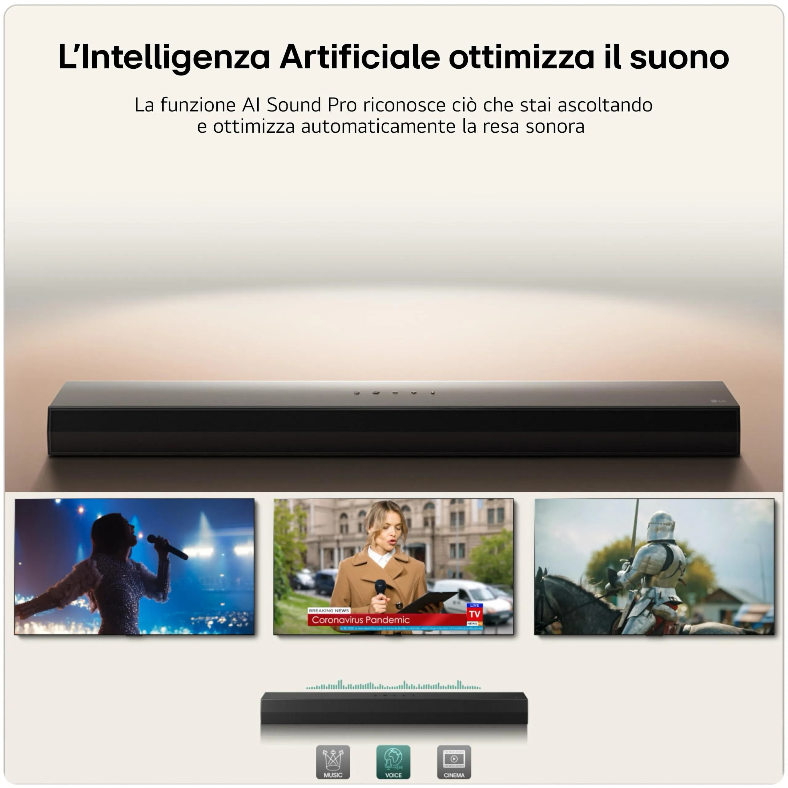 LG S30A Soundbar 140W, 2.1 Channel with Wireless Subwoofer, Black - immagine 5