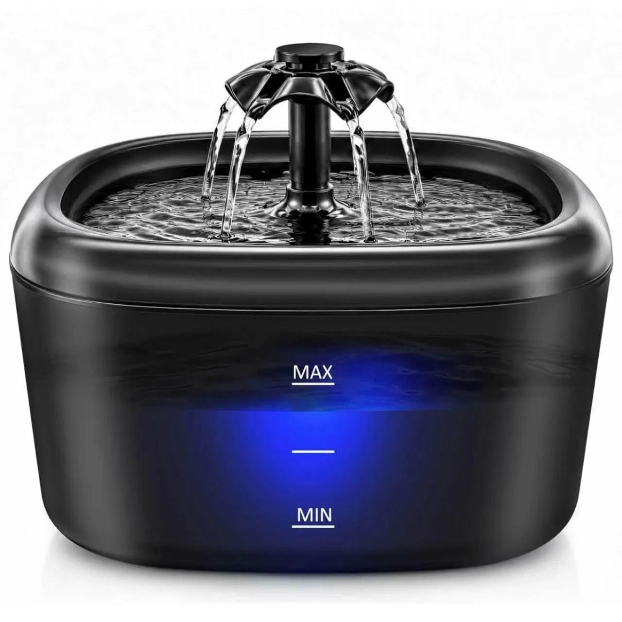 Nenozi Fontana per gatti e cani automatica da 2,2 l con pompa silenziosa, luce LED e filtro ai carboni attivi - immagine 1