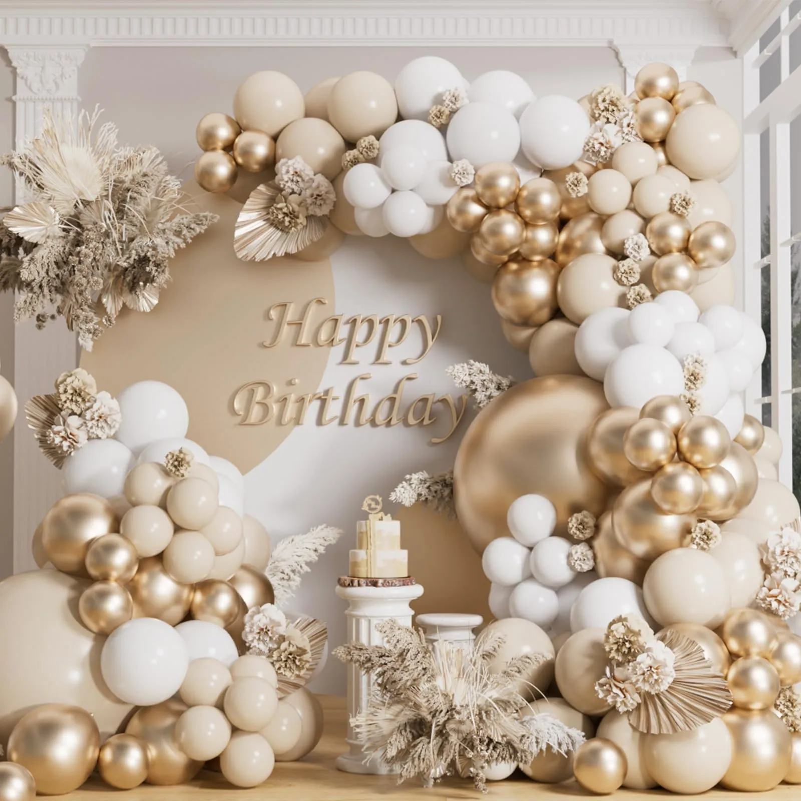 AULE Kit Arco di Palloncini Oro, 155 Pezzi Set Ghirlanda - immagine 1