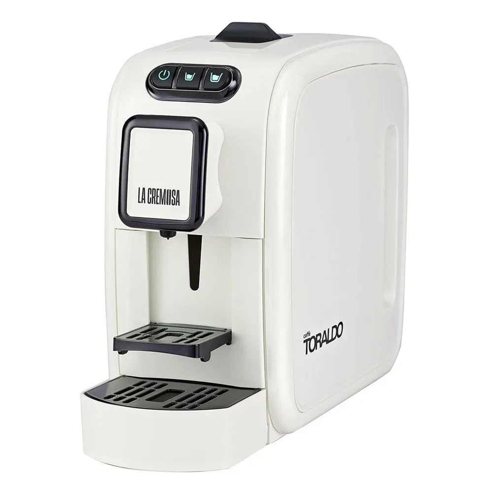 Caffè Toraldo La Cremosa Coffee Machine, 44mm ESE Pods, Bianca - immagine 1
